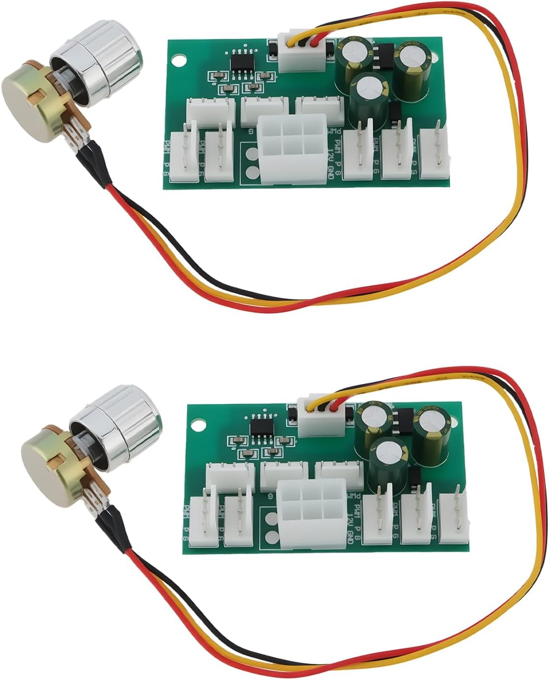 Create Idea 2Pcs 4-Pin 8-Way Fan Speed Controller 60X35X16Mm 12V for Computer