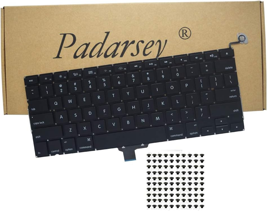 Padarsey New Laptop Replacement Keyboard Compatible for Macbook Pro 13-Inch A1278 2008 2009 2010 2011 2012 2013 2014 2015 Year with 80Pce Keyboard Screws image number 6