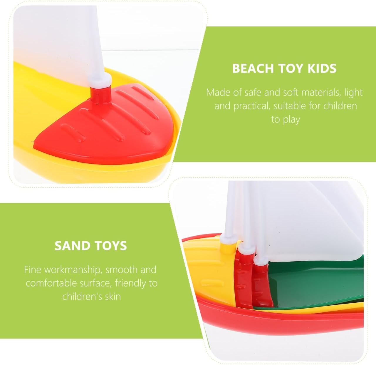 Abaodam Water Sailing Toys 3Pcs Mini Plastic Sailboat Bath Toys for Kids Floating Educational Pool Play Boats image number 6