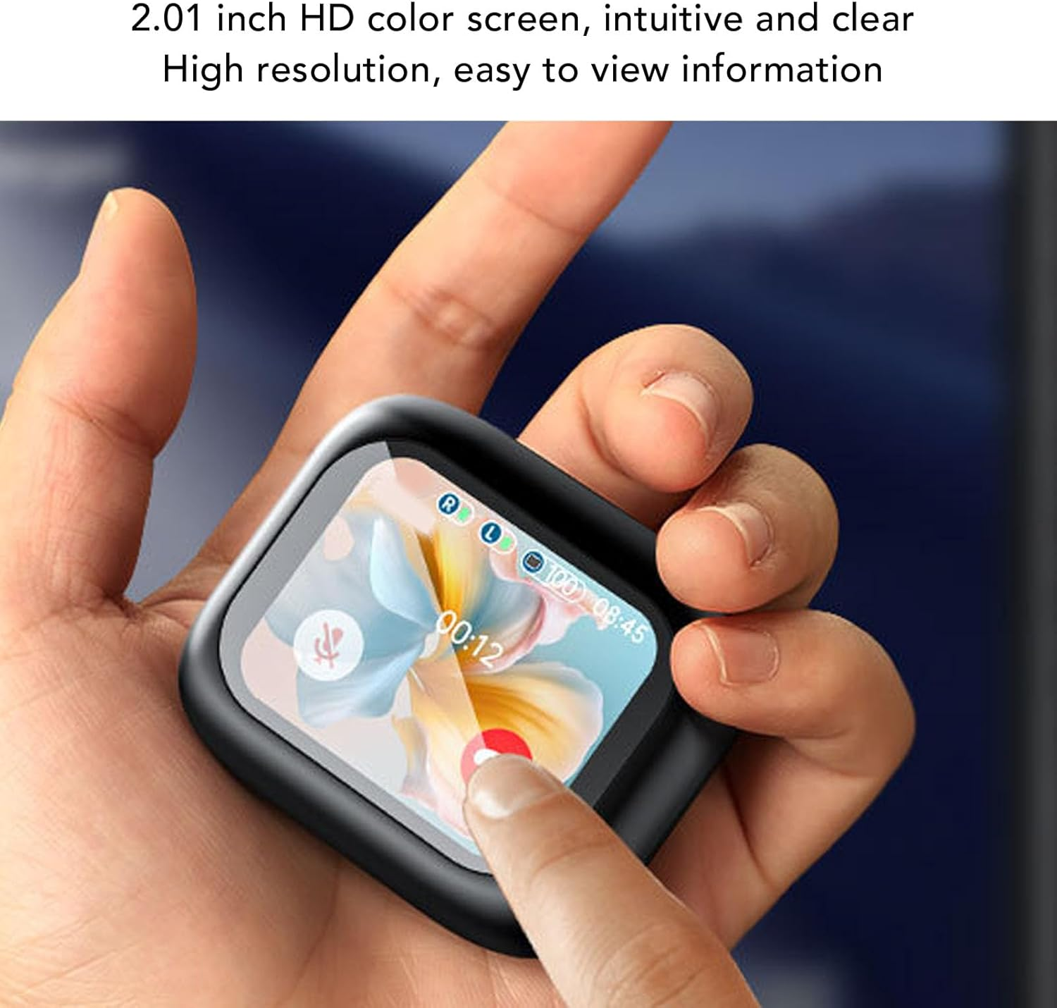 Annadue Intelligent Bluetooth Headset with Touch Screen, Wireless Bluetooth Headphones with Colour Touchscreen and Charging Case, ANC ENC Noise Cancelling, Photography, Bluetooth Earphones image number 2