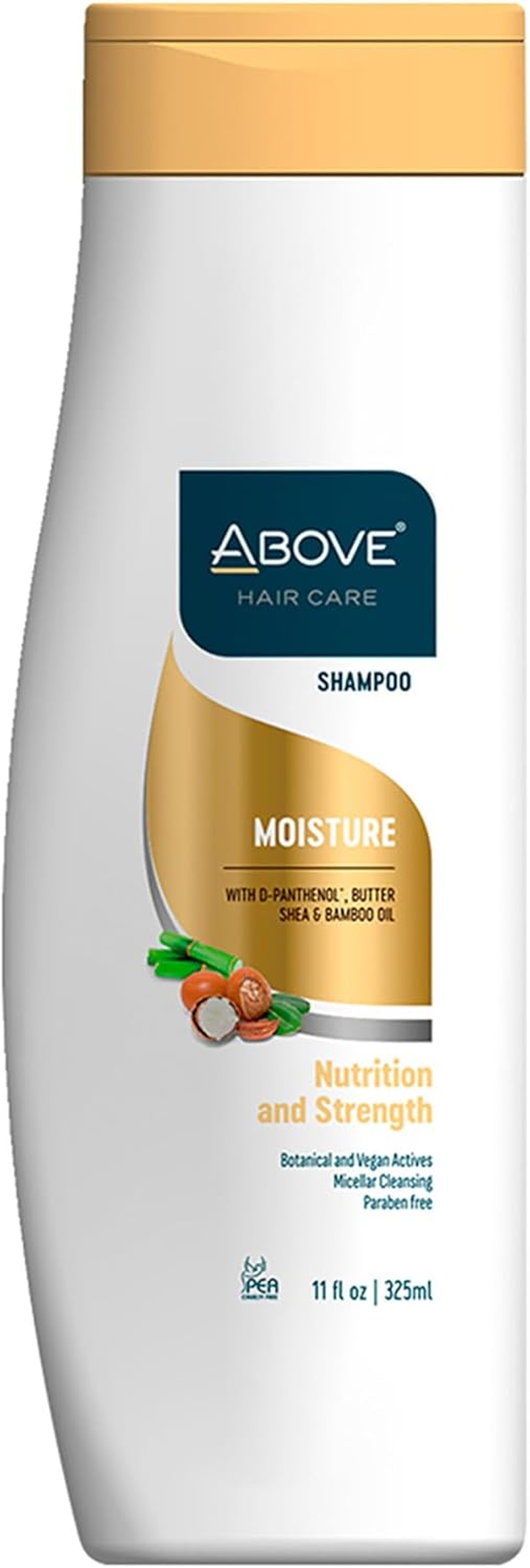 Above Moisture Shampoo, 11 Oz - Moisturizing Shampoo for Men and Women - Restores Shine and Softness - Shea Butter, Bamboo Oil - No Frizz, Split Ends image number 5