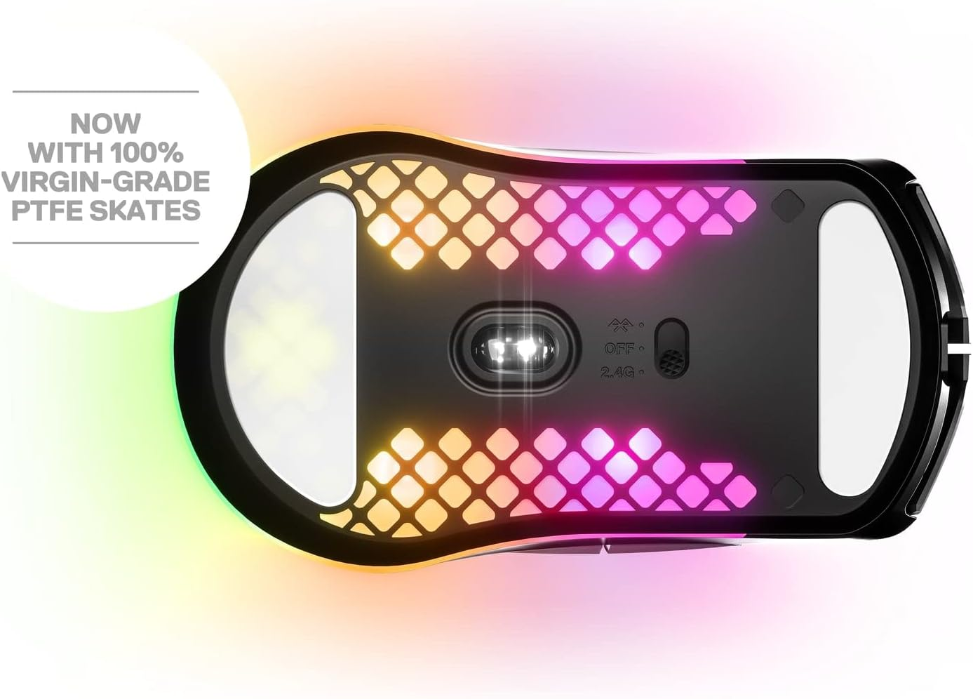 Steelseries Aerox 3 Wireless Onyx 6-Button 68G Gaming Mouse - 180 Hours Lag-Free - Fast-Charging 15Mins > 40 Hours - IP54 Water Resistant - 18K CPI Optical Sensor - Prism 3-Zone RGB Illumination image number 6