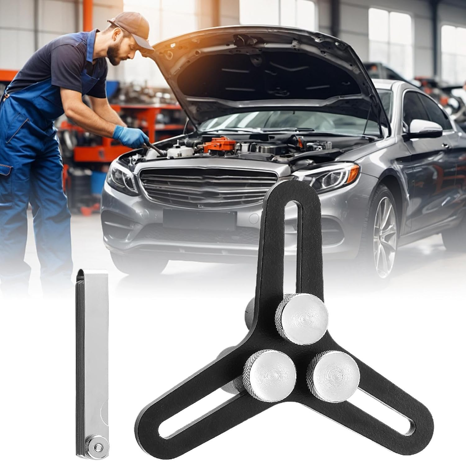 Rrlihjgu Piston Ring Filer Tool,Heavy Duty Piston Ring Squaring Tool for Small Engines - Professional Bore Measuring Equipment for Cylinder Compression Test ATV Lawn Mower Motorcycle Maintenance image number 2