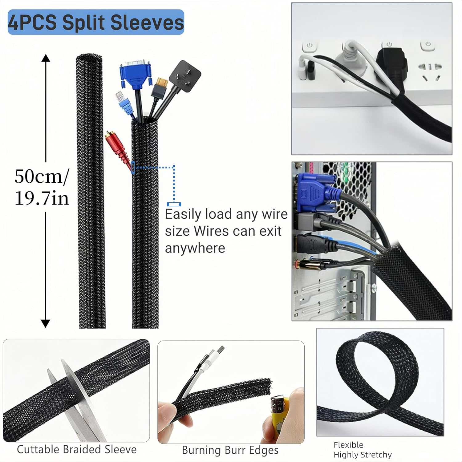 273Pcs Cable Management Organizer Kit,Cable Organizer,Fastening Zip Cable Ties,Self Adhesive Cable Clips Holder,Self Adhesive Ties,Useful for Power Cord,Tv、Usb Cable, Office Cord Holder for Desk