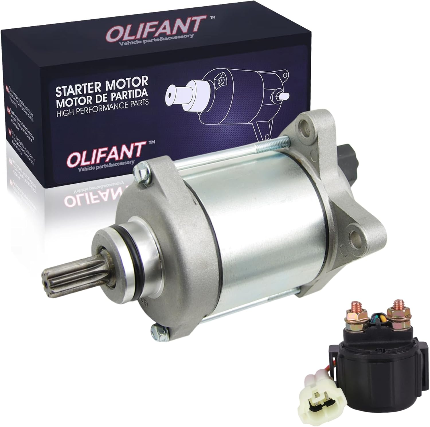 OLIFANT Starter Motor for Honda ATV TRX250TM TRX250TE Trx250 Fourtrax Recon ES 2008-2019 Four Trax Automotive Replacement Parts 31200-HM8-B61 31200HM8B61 image number 2