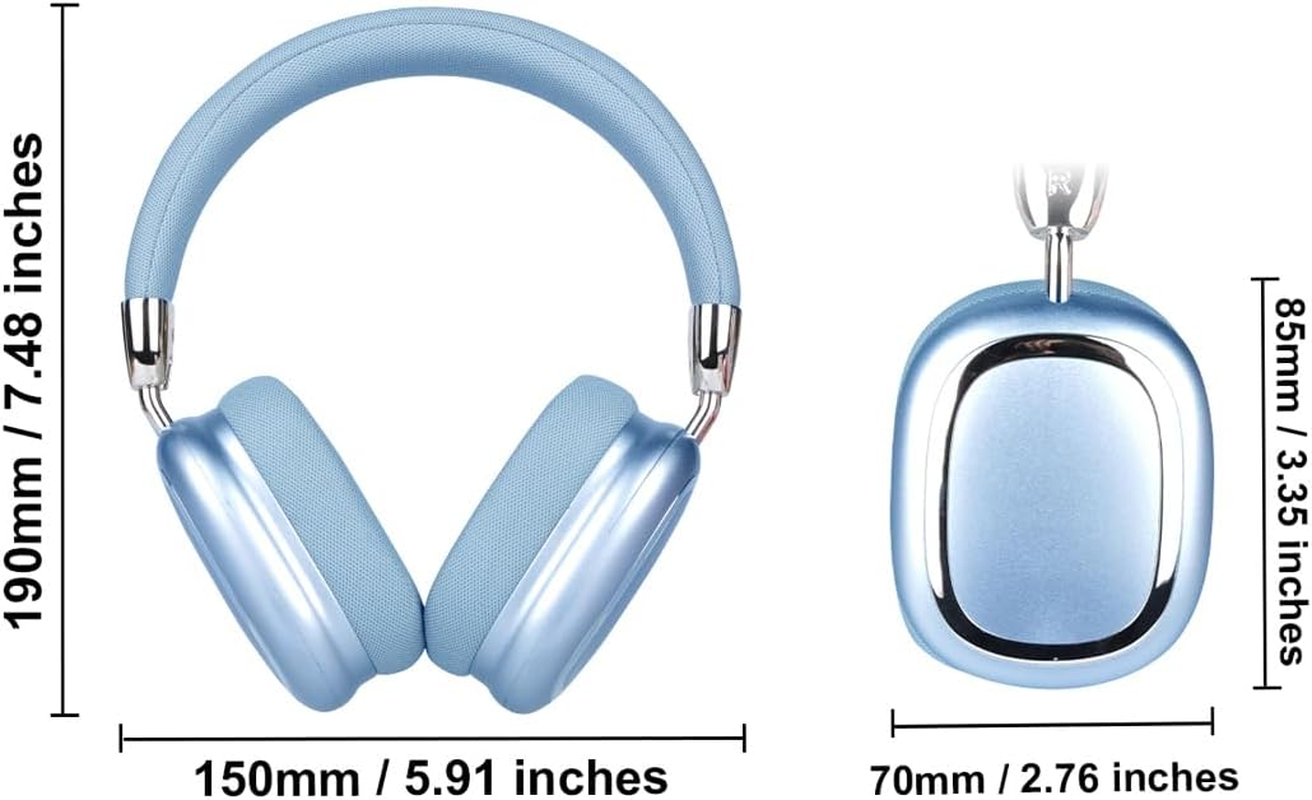 New Wireless Headset, Hifi Clear Call, Comfortable Fit with Head, Foldable, Rotatable, Stretchable. Compatible with Mobile Phones, Computers, MP3 and Other Devices. Wireless Headphones (Blue) image number 4