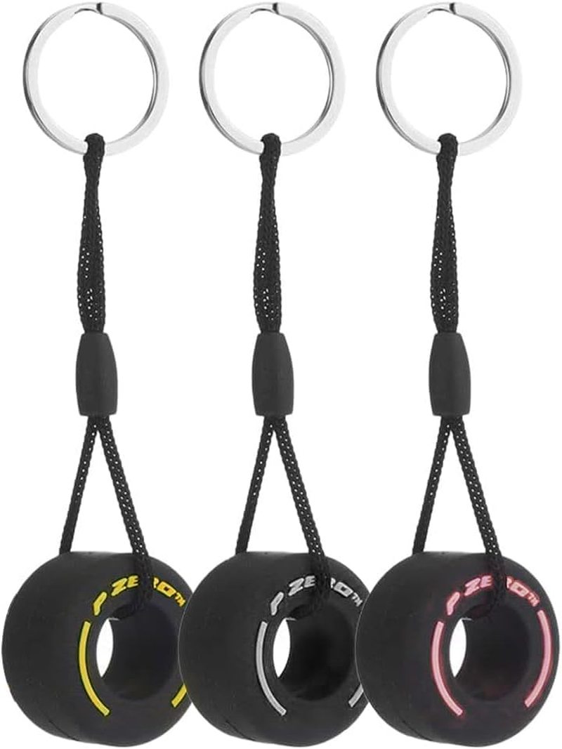 3 Pcs Soft Pvc Tire Keychain, Cute and Creative Tire Key Pendant, Car Keychain, Couple Backpack Pendant image number 5
