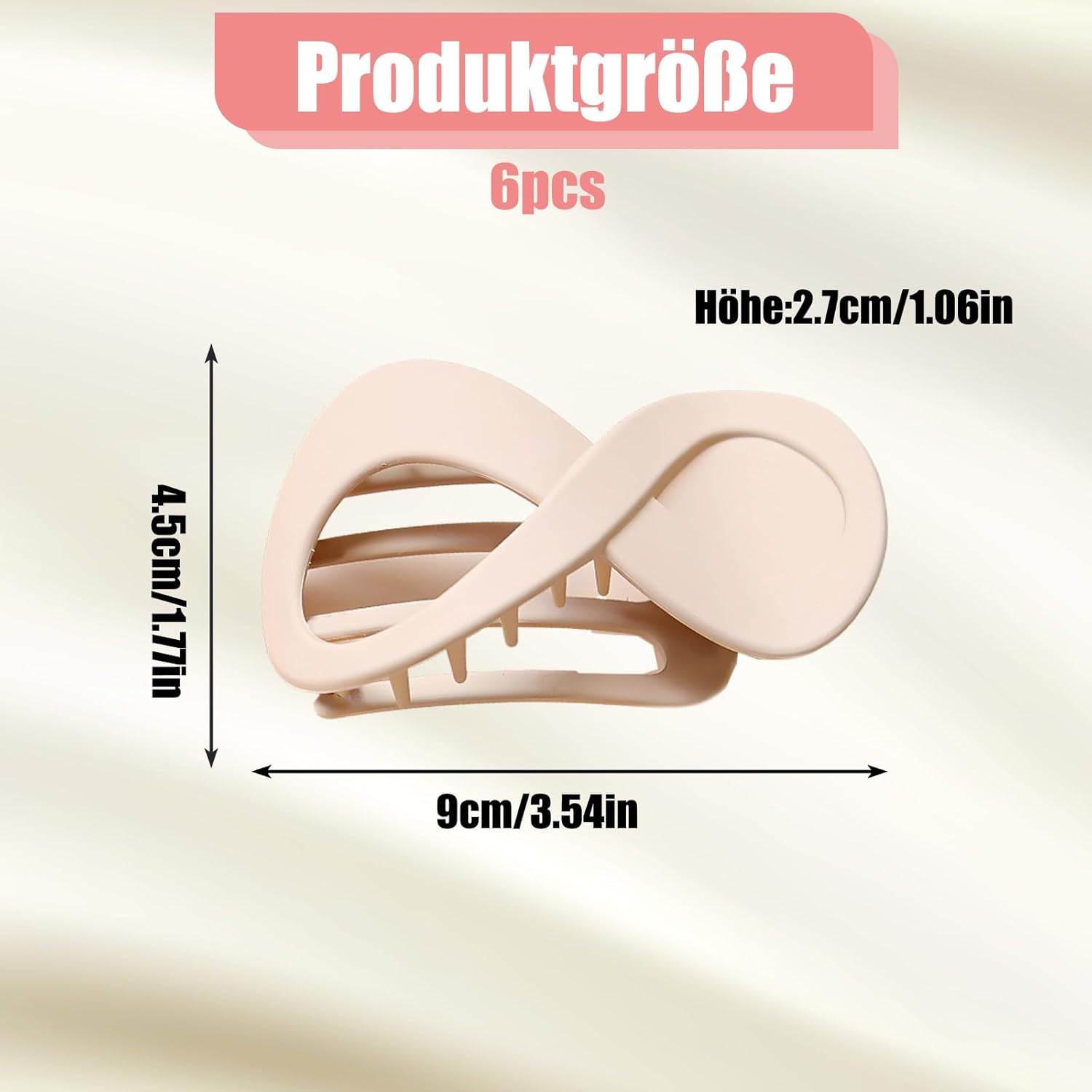 6 X Women'S Hair Clips, Duck Beak Hair Clip, Elegant Flat Hair Clips, Ideal for Half Hairstyles and Styling, Suitable for Different Occasions to Show Fashion