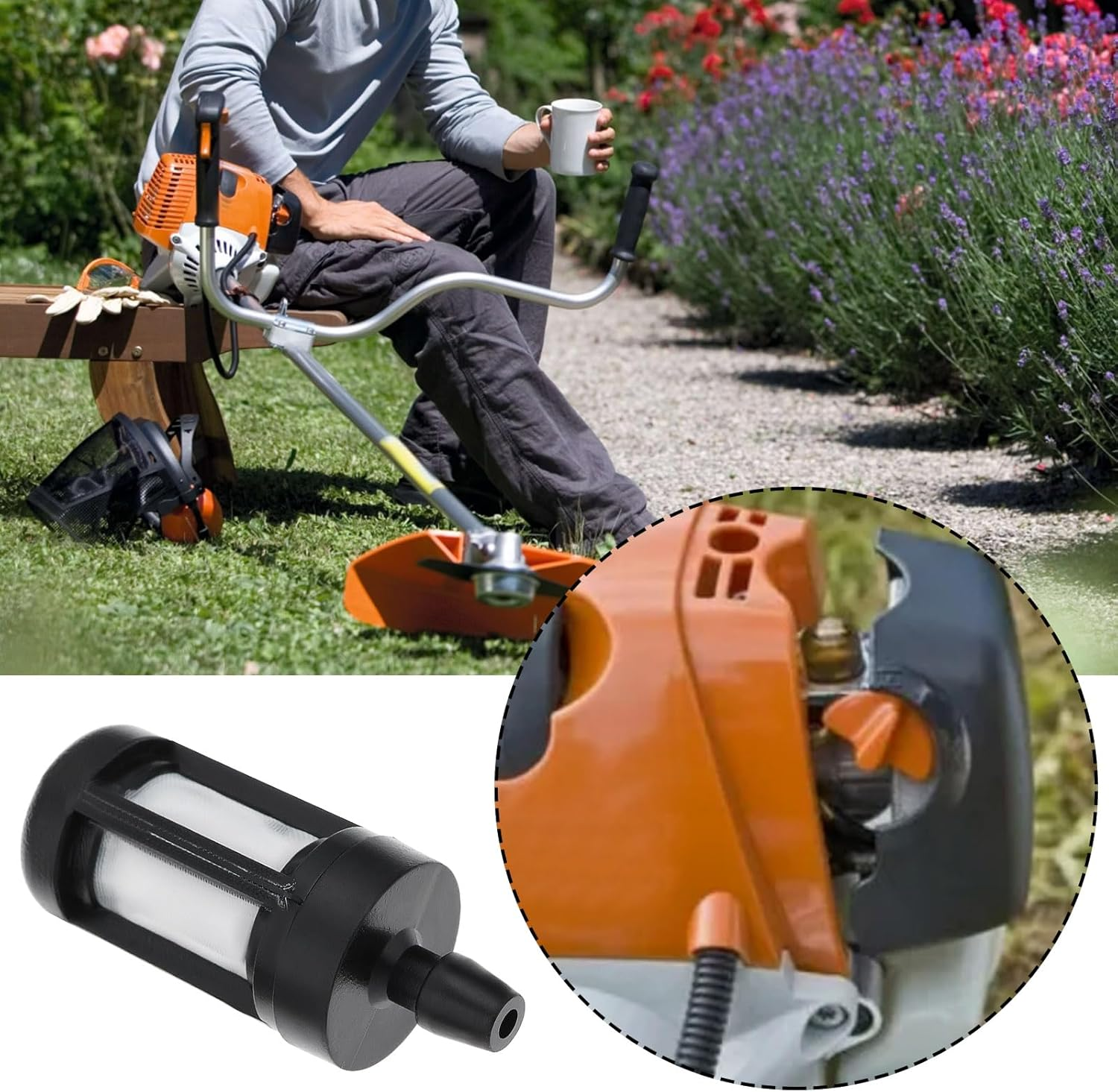 Emsea 1 Set Carburetor Kit Lawn Mower Carburetor Rebuild Kit Compatible with Stihl 4180 007 1035 HT102 HT103 FS89 FS91 image number 3