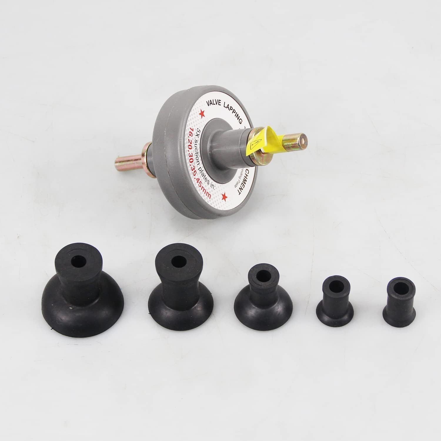 Valve Lapping Tool Kit &ndash; Engine Valve Lapping Attachment Tool for Drill Valve Grinding Kit with 5 Attachable Suction Plates image number 2