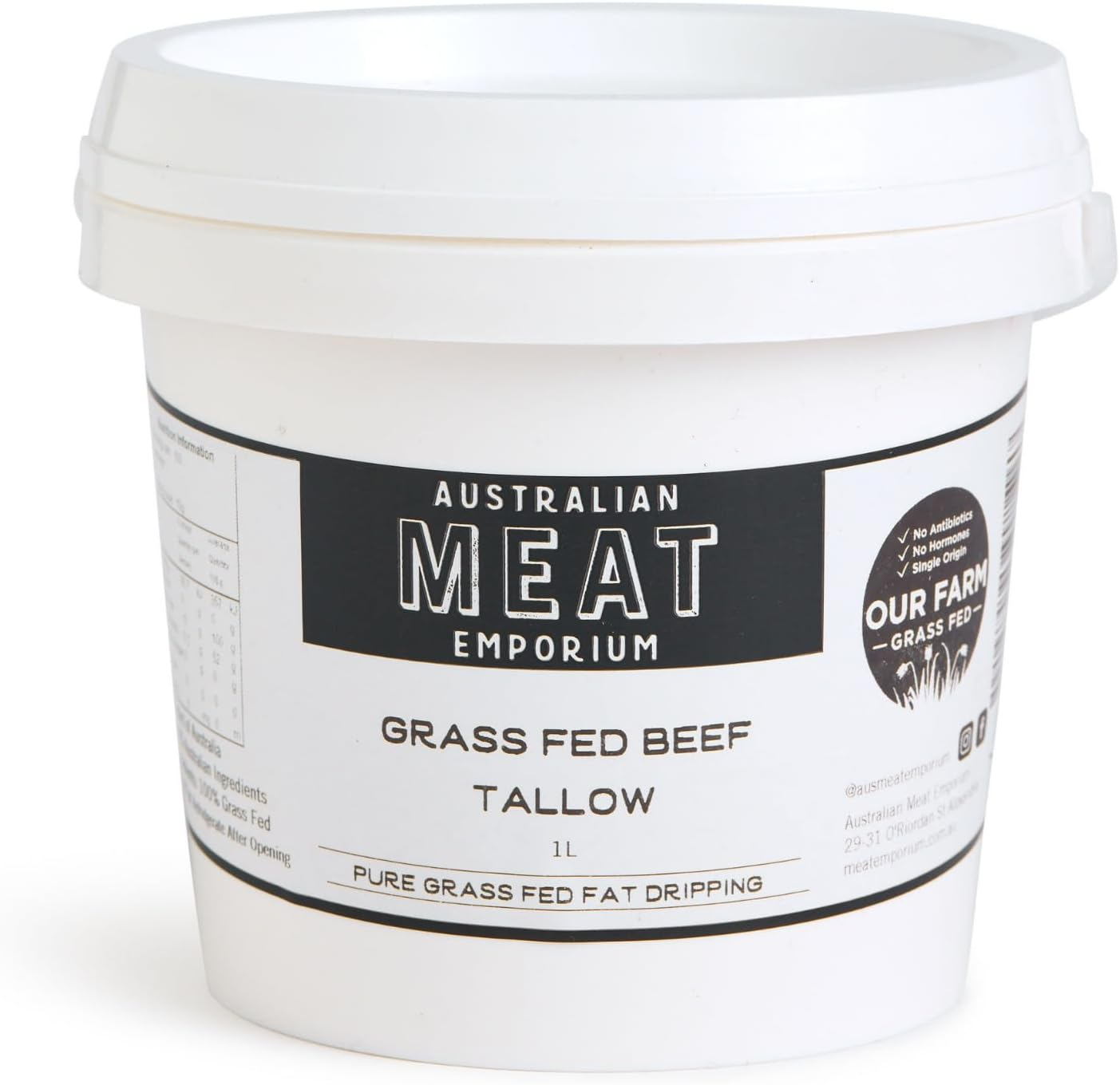 Australian Meat Emporium Grass Fed Beef Tallow 1L image number 3