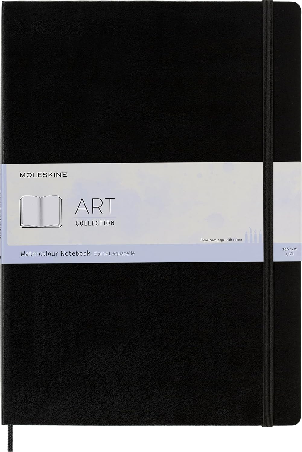 Moleskine Art A4 Watercolour Notebook, Black image number 1