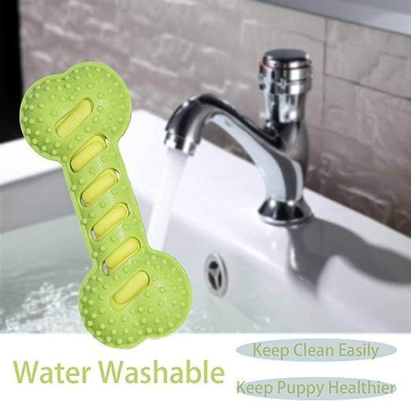 Ksngtixe 1 Pcs Durable TPR Squeaky Bone Chew Toy for Medium Dogs - Interactive Dental Cleaning Teeth Grinding Dog Toy with Sound, Anxiety Relief Toy for Aggressive Chewers (7.48 Inch) image number 5