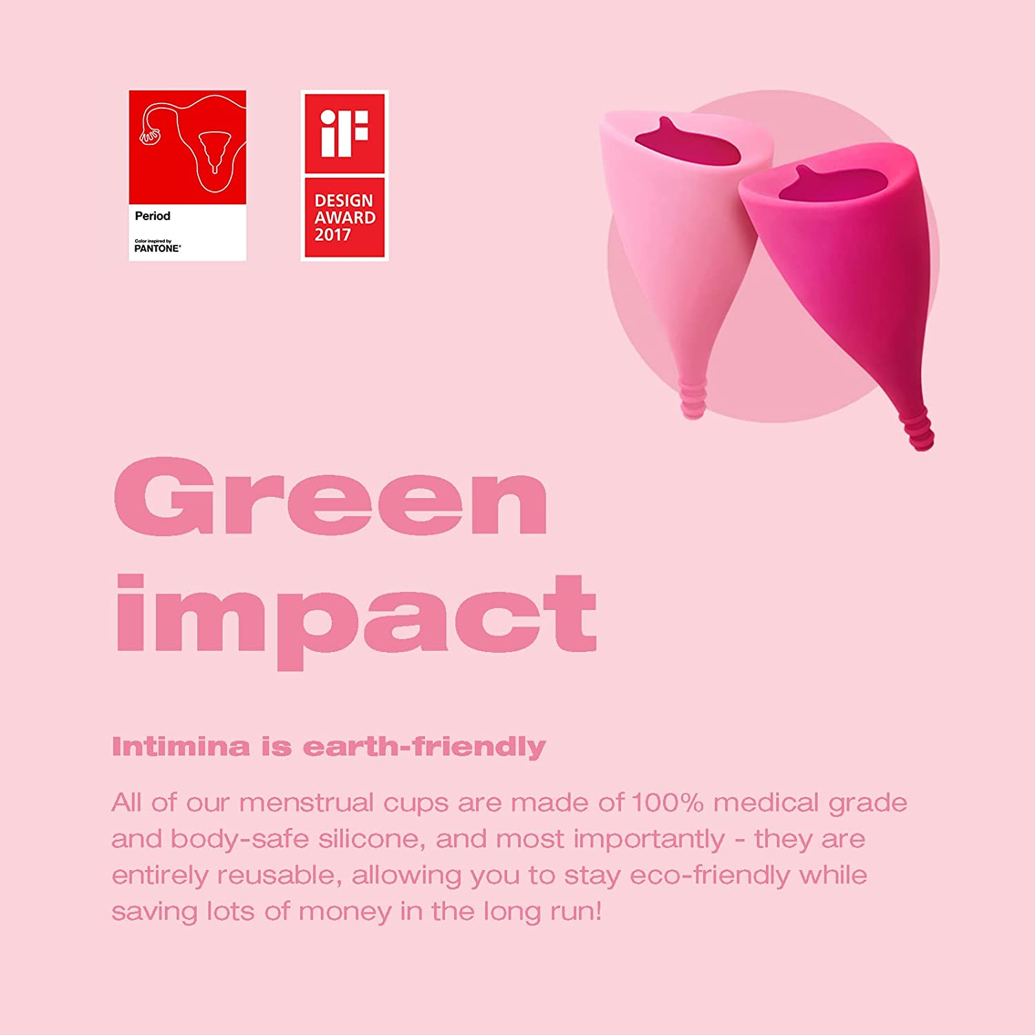 Intimina Lily Cup - Thin Menstrual Cup, Period Cup, Disposable Menstrual Cups with up to 8 Hours Use (Size A) image number 2