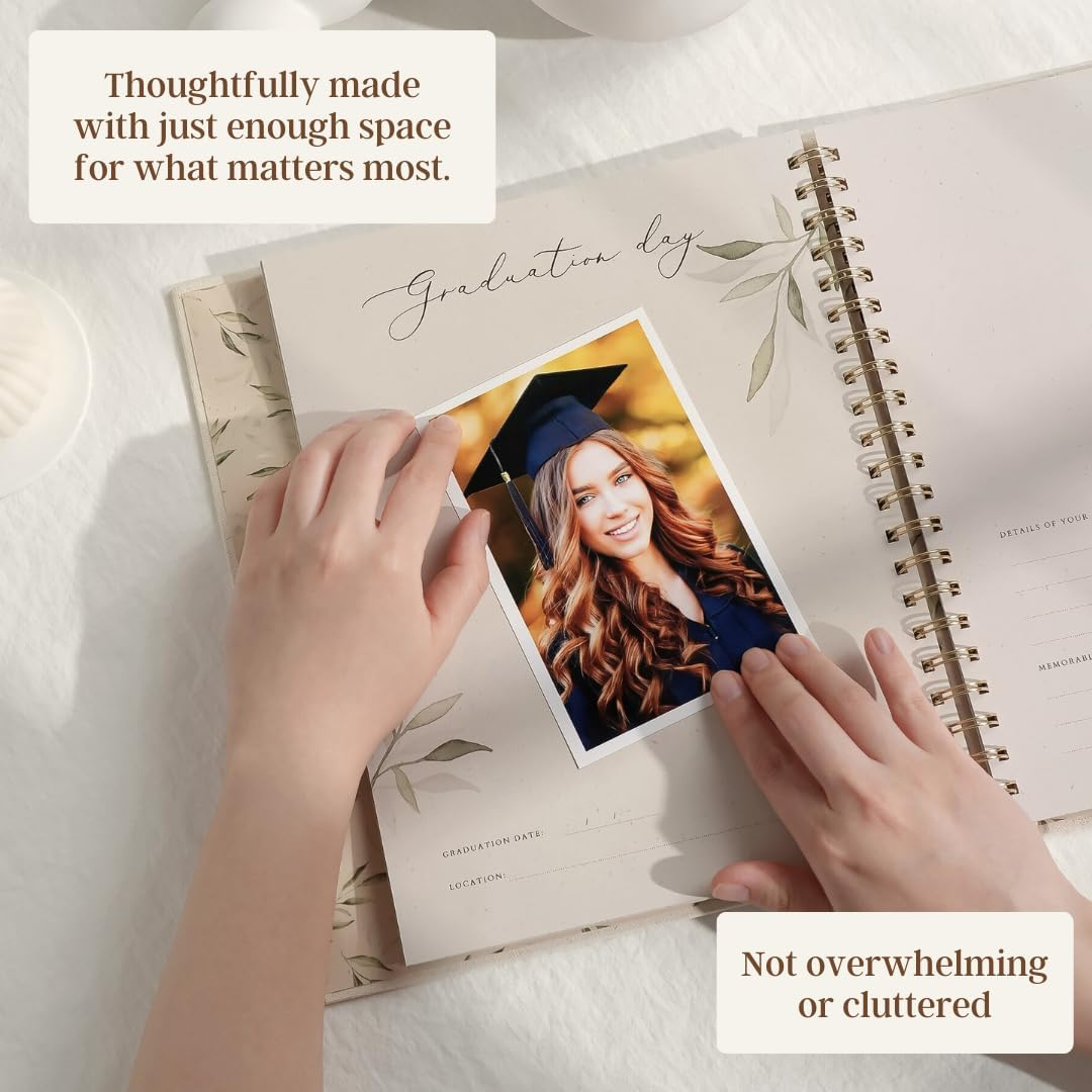 Peachly My School Years Memory Book for Kids & School Photo Album &ndash; School Picture Photo Album Childhood Memory Book - School Keepsake Organiser School Days (Preschool to 12Th Grade)