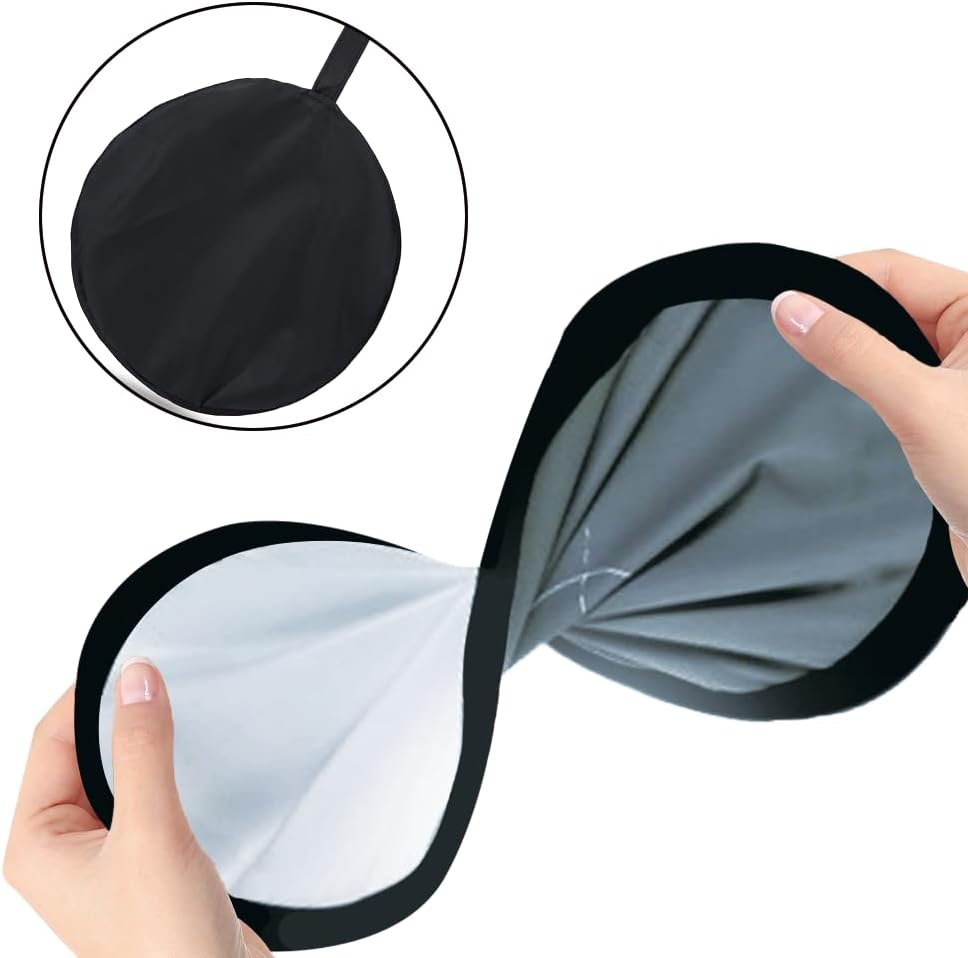 Joyzan Gray/White Balance Card, Double Sided 18% Gray Card and White Balance Disc Reference Reflector Grey Card with Carry Bag for Camera Photography image number 6