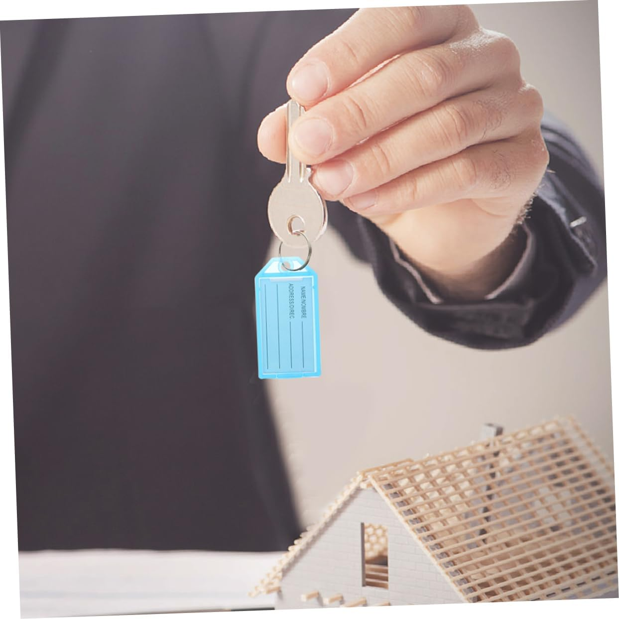 Ciieeo 60Pcs Luggage Tag Key Tags Keychain Labels for Traveling Accessories Portable Key Multi-Function Luggage for Boys and Girls image number 5