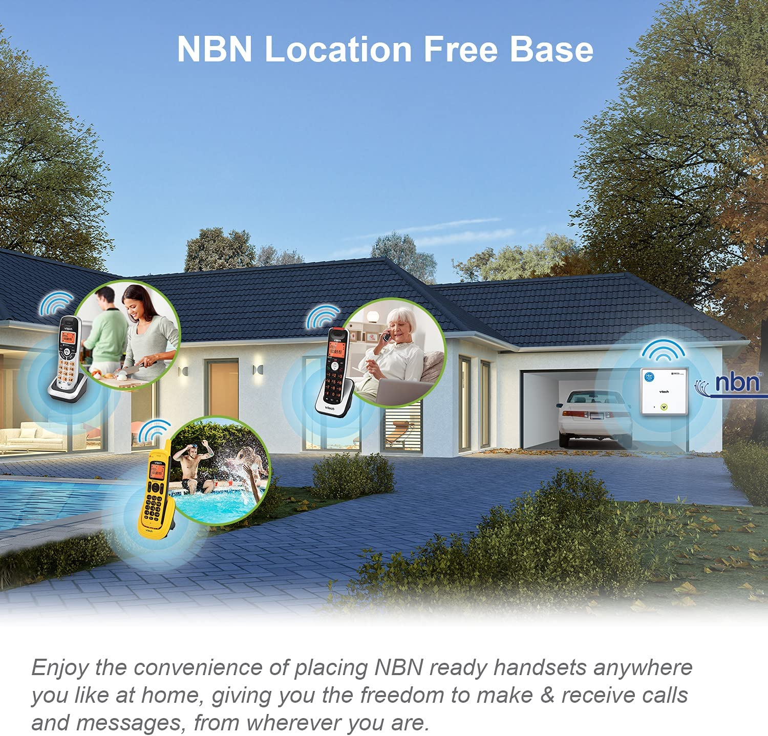 Vtech Simple Cordless Bundle - NBN Ready Phone System - 2 Handsets - Black image number 2