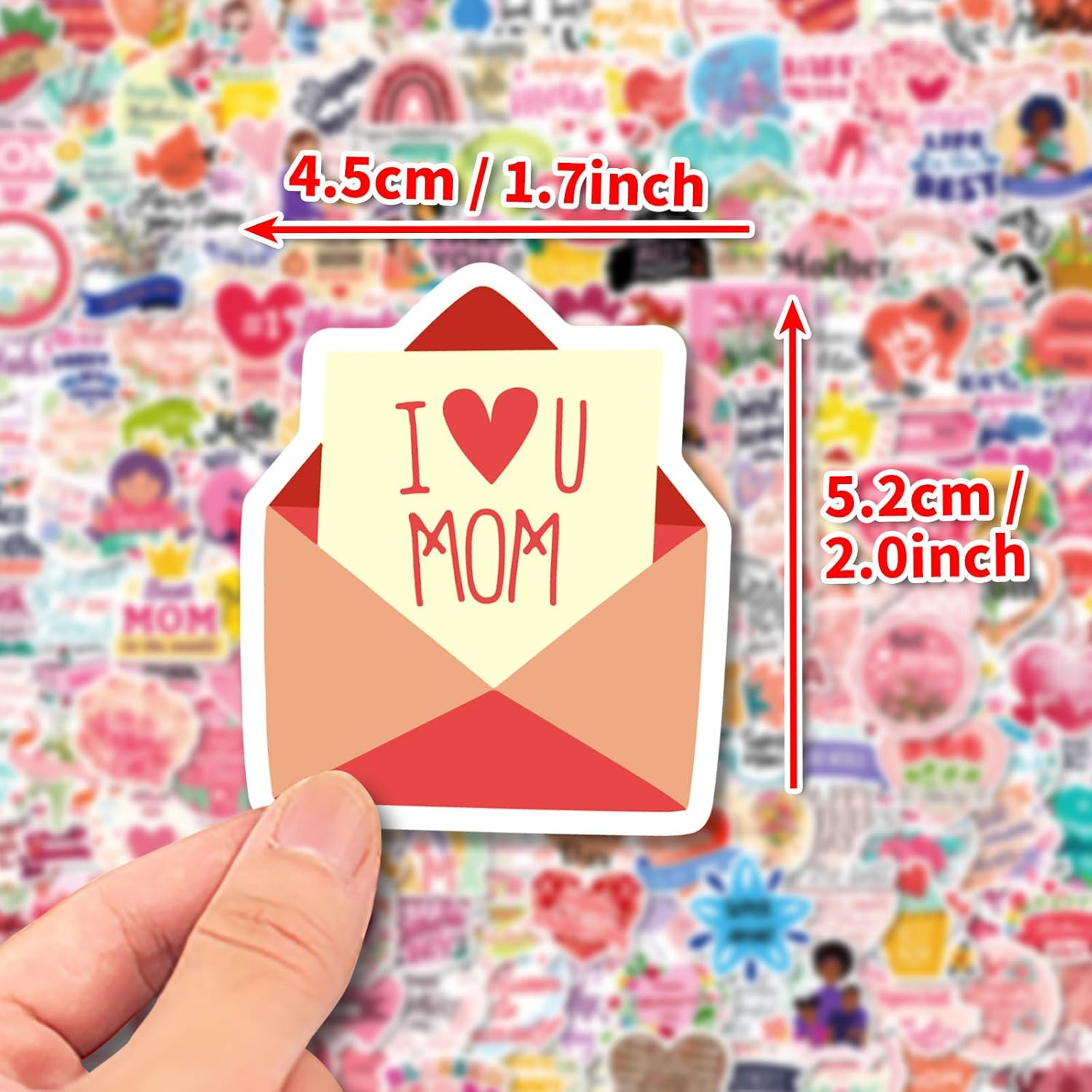 Kvadouly 100 Pcs Mothers Day Label Stickers &ndash; Decorative Stickers for Gift Bags, Envelopes, Cards, and Holiday Packaging image number 3