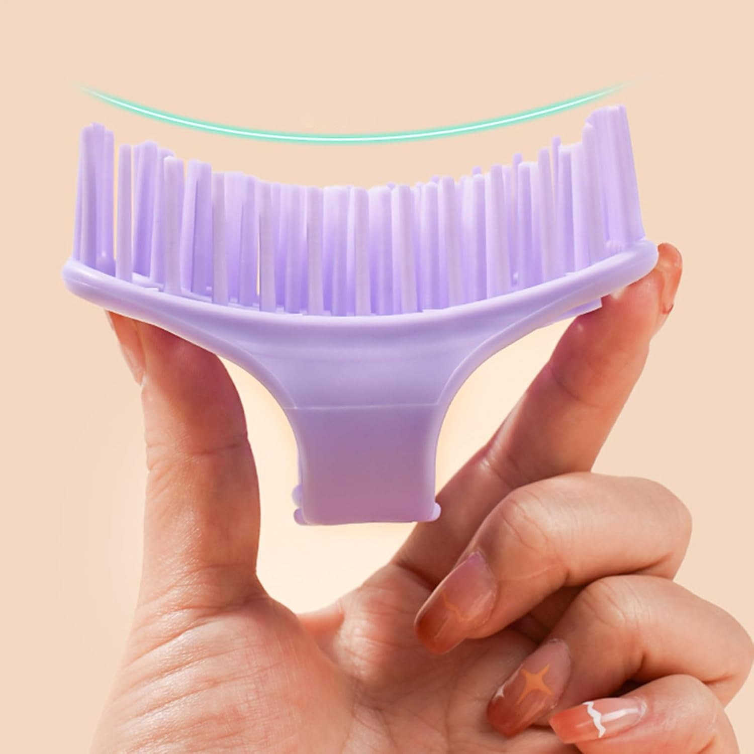 Hollow Hair Scalp Brush | Shampoo Brush Massager,Gentle Bath Cleaning Comb Bathroom Body Care Scrubber for Lovers Family Friends image number 6