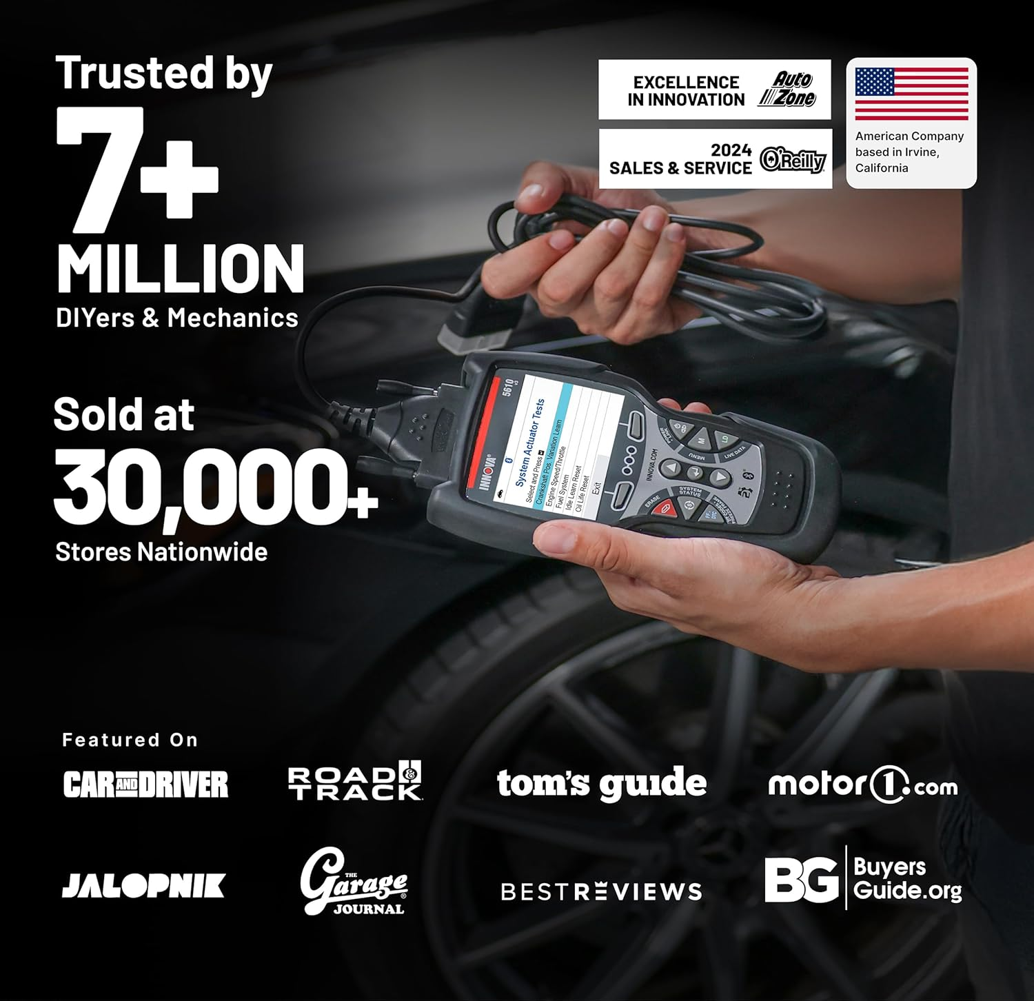 Innova 5610 OBD2 Bidirectional Scan Tool - Understand Your Vehicle, Pinpoint What'S Wrong, and Complete Your Repairs with Less Headache, Updates Included, Us-Based Technical Support image number 3