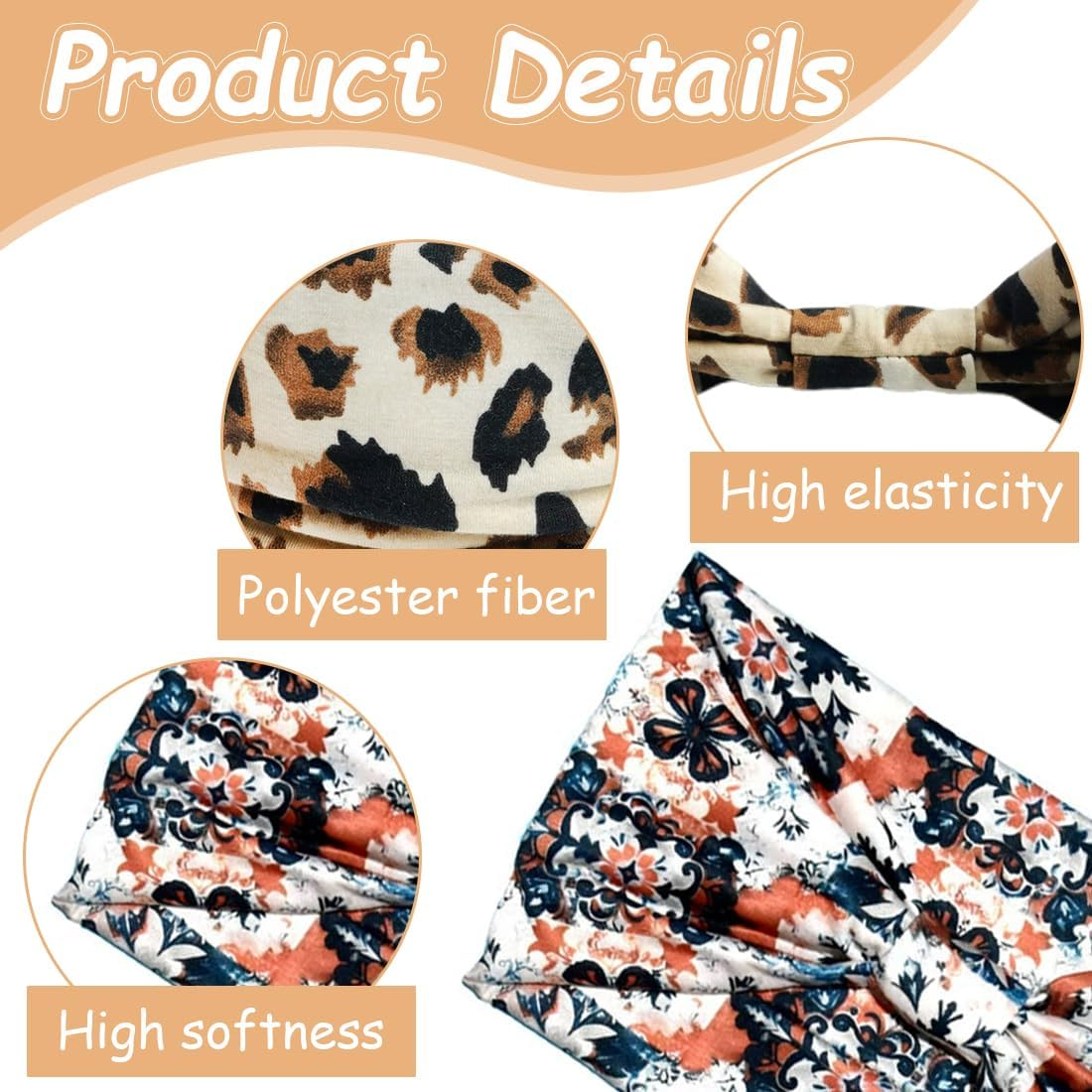 Pack of 3 Women'S Headband Wide Hair Bands Elasticity Headband Boho Headband Thin Hair Band Yoga Hair Bands for Everyday Yoga Sports Fitness