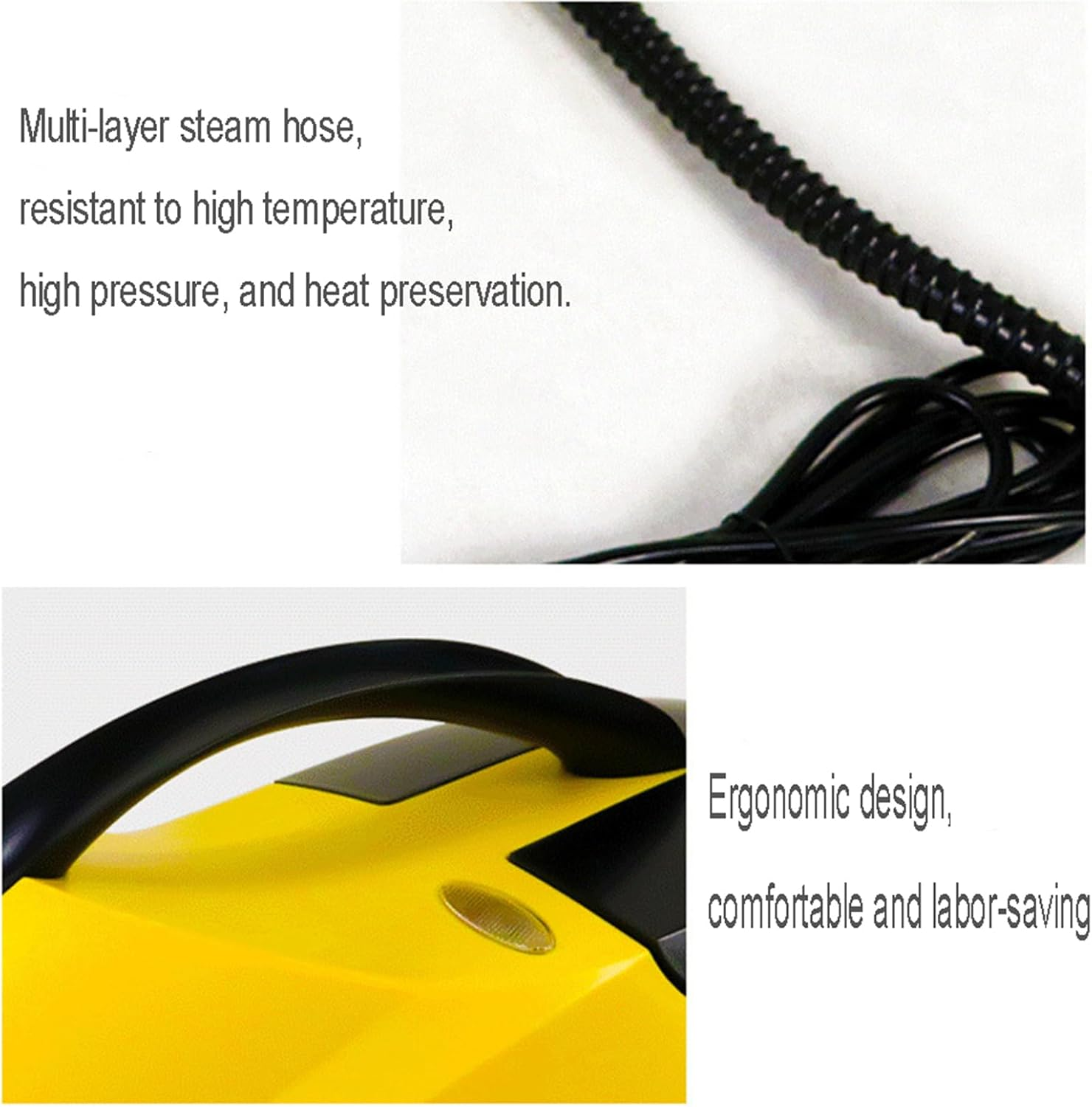 EHOME 1.8L Steam Cleaner Mop 18-In-1 Igh Pressure Carpet Floor Window Steamer Handheld Home Cleaning Yellow