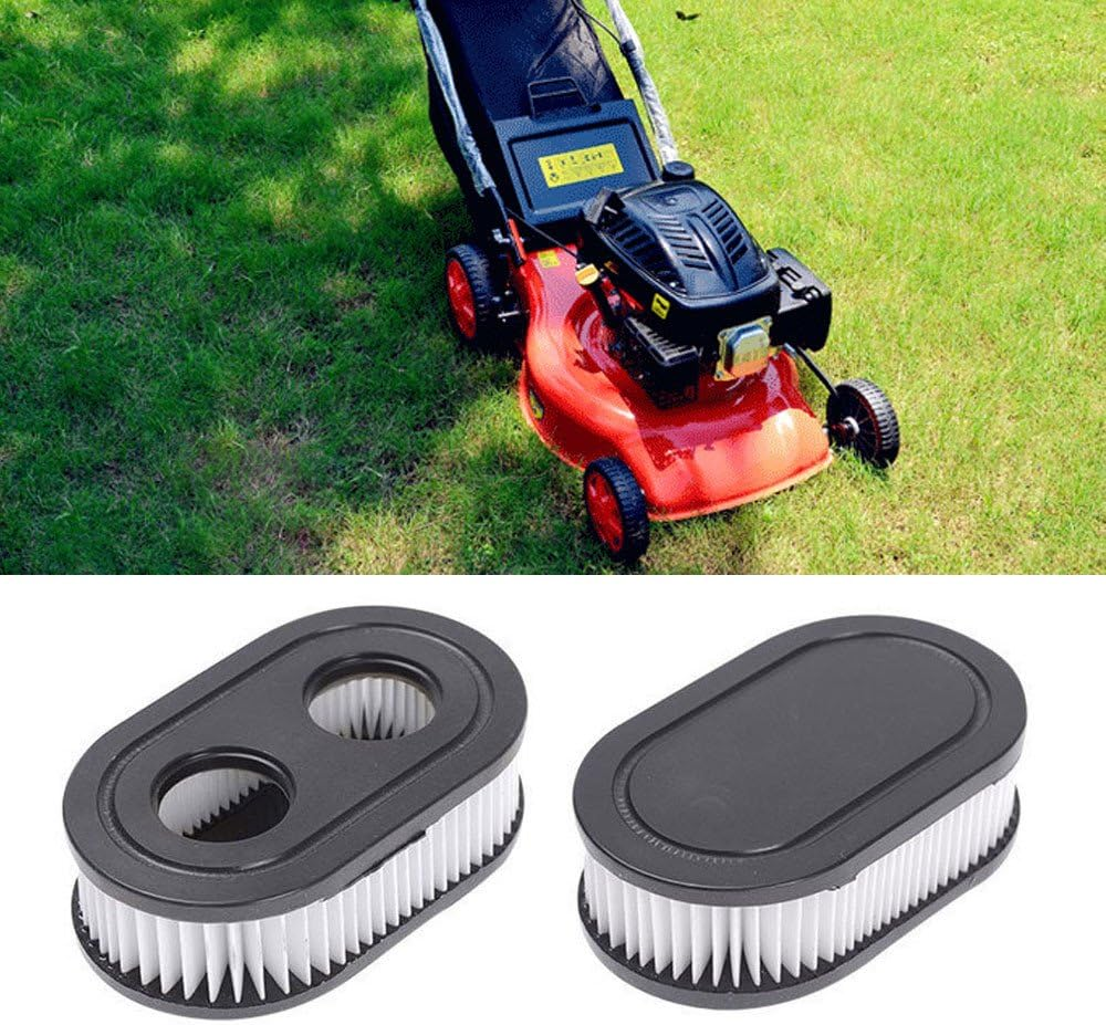 2 Pcs Mower Air Filter, Air Filter Cleaner Cartridge Replacement for Briggs & Stratton 798452 593260, Garden Lawn Air Cleaner Tool image number 1