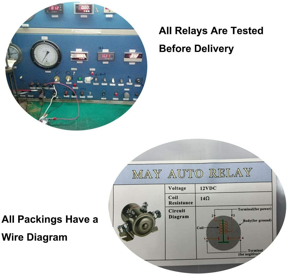 Max 300A Continuous Duty Solenoid Relay Nickel-Plating for Winch, Golf Carts, Marine in Rush 12VDC E-Z-GO Gas Marathon Models with 2 or 4-Cycle Engines by Lucky Seven image number 3