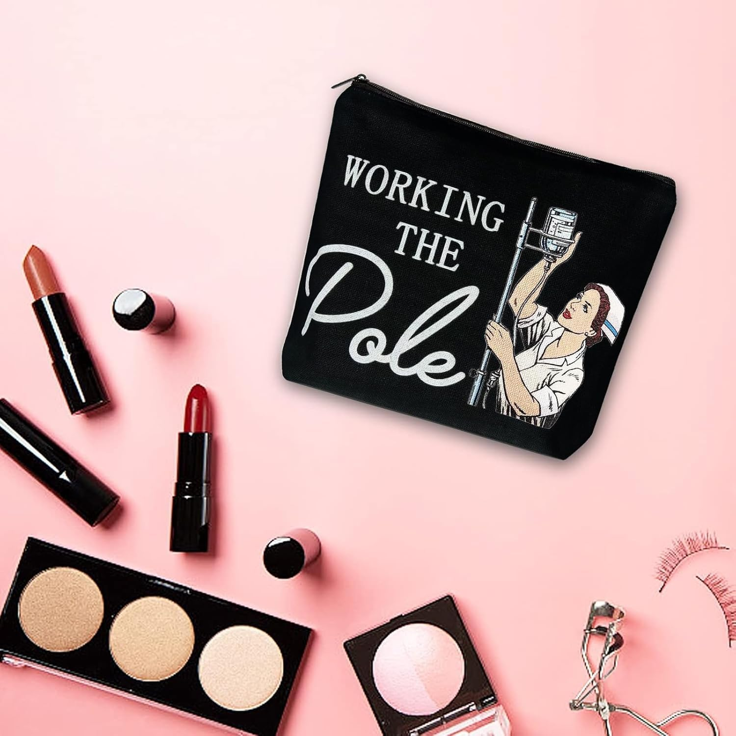 Nurse Graduation Gift Makeup Bag - Survival Kit Cosmetic Organizer with Zipper Pouch, Multi-Purpose Travel Toiletry Bag for School Nurses, Work Accessories & Funny Appreciation Gifts (Canvas) (Black) image number 6