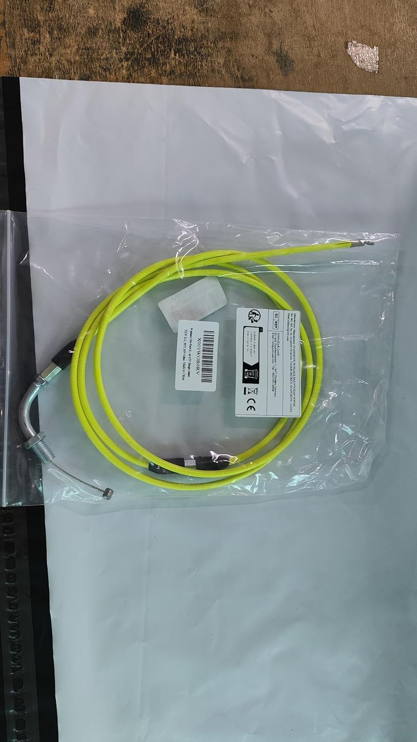 Windance 190Cm/74.8" Universal Motorcycle Refitting Throttle Cable, Adjustable Flat Slide Carburetor Throttle Cable Fit for Honda/Yamaha/Keihin GY6 Scooter ATV (Yellow)