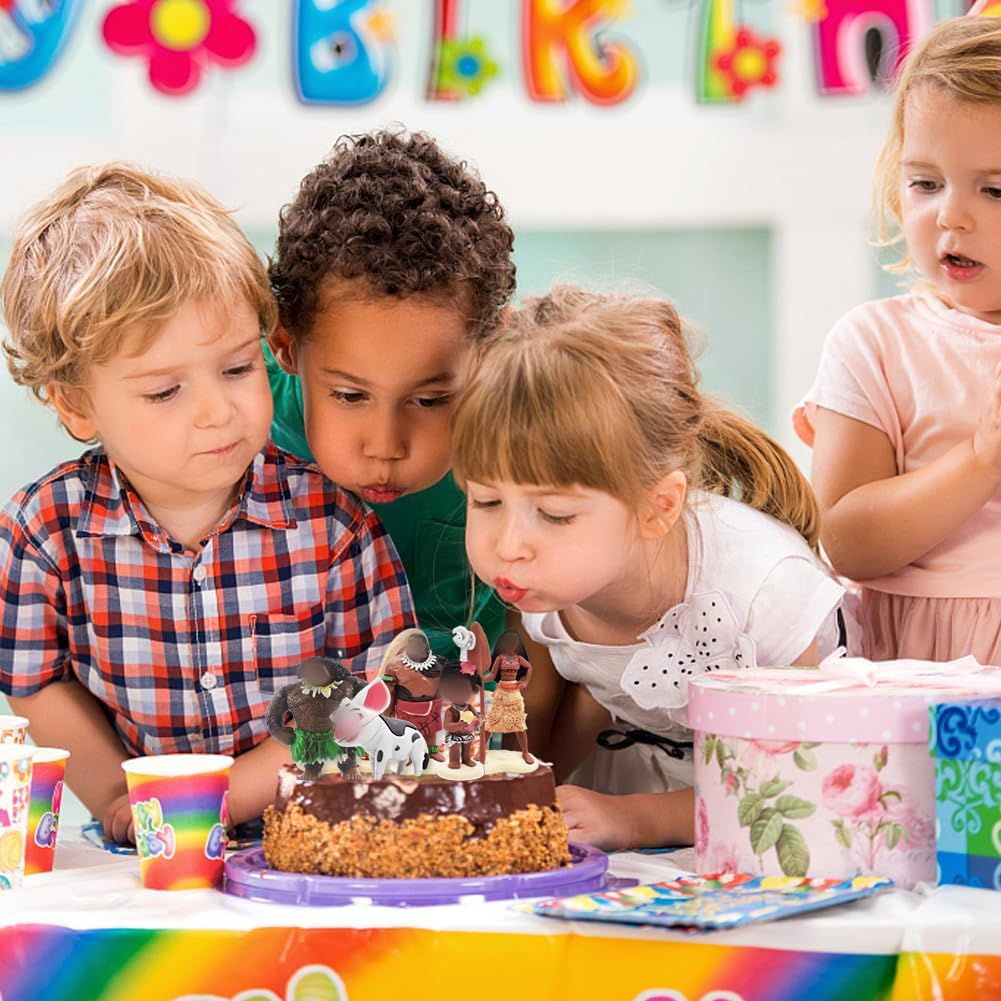 Simmpu 6Pcs Moana Figures Set Moana Miniature Figures Hot Movie Moana Cake Decorations Moana Figures Cake Toppers Ornaments Collectable Figurines Gift Table Ornaments for Fans Kid Adult image number 1