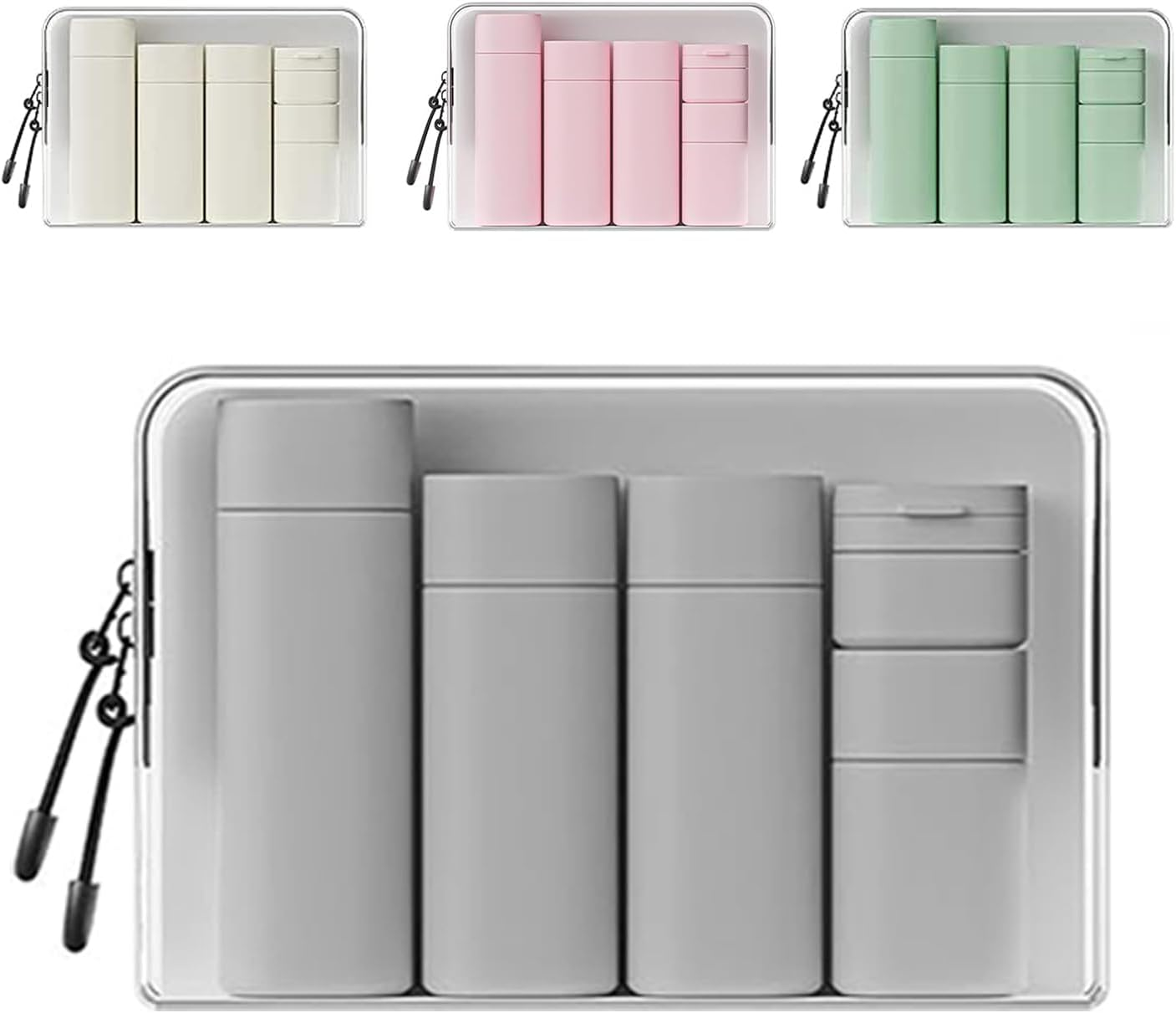WADY 5 Pack Leak Proof Travel Bottles for Toiletries Set, Refillable TSA Approved Size Containers with Clear Bag for Shampoo, Conditioner, Lotion, Portable and Convenient (Pink)