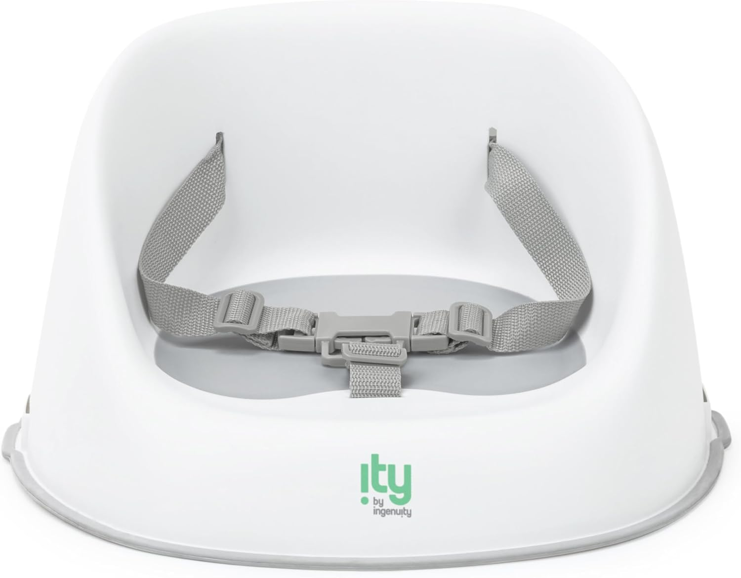 Ingenuity Ity Simplicity Seat Easy-Clean Baby Booster Feeding Chair, 3-Point Harness, Washable Removable Straps - Grey image number 5