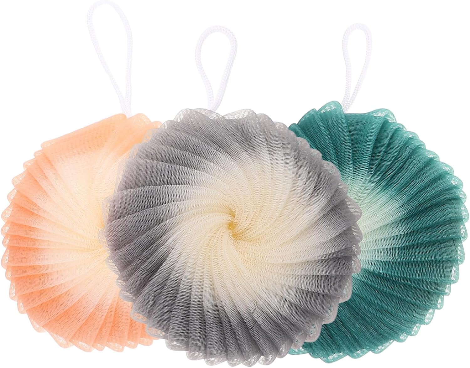Hoement 3Pcs Conch Flower Bath Ball Body Exfoliator Scrubber Natural Scrubber Sponge for Bath image number 6