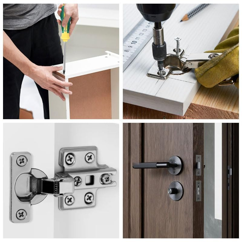 10PCS M3M4X6 Stainless Steel Grub Screws Door Handle Fixing Screws Cross Pan Head Machine Screws & Hex Bolt-Nut Countersunk Bolts for Door Handles, Light Fixtures & Home Repair image number 5