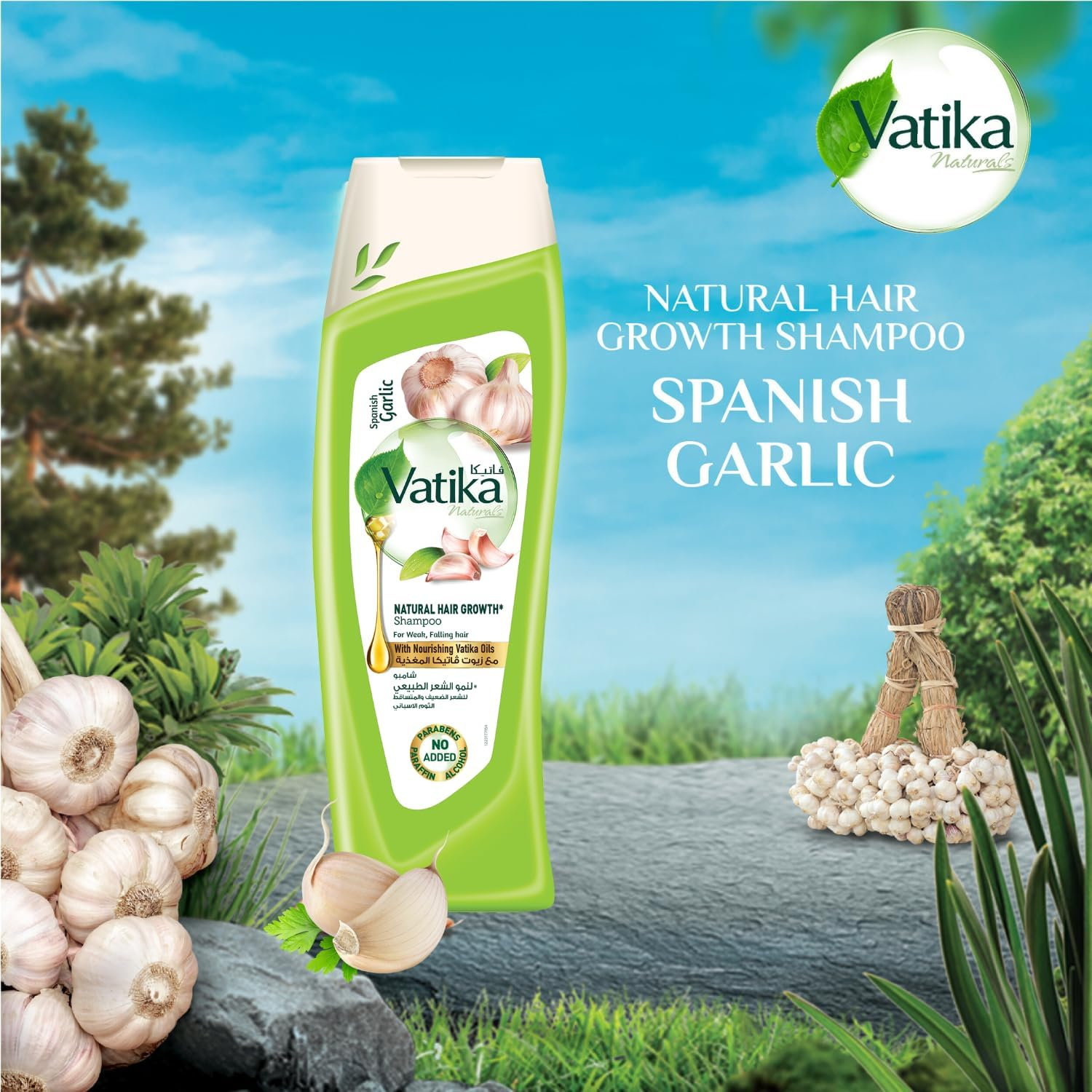 Vatika Garlic Shampoo, 400 Ml image number 1