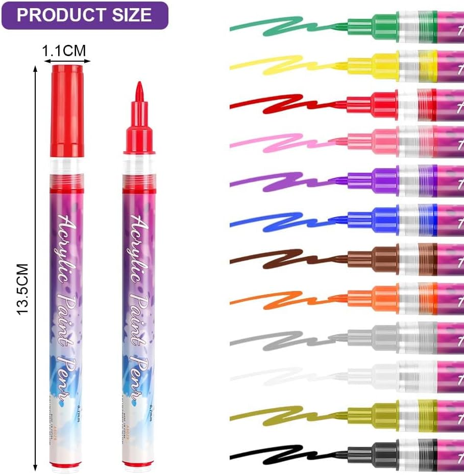 LOPHE Nail Polish Pen Set, 12 Colours DIY Line Nail Art Graffiti, 3D Nail Art Pen Set, Quick-Drying, Nail Design, Graffiti Acrylic Paint for Home and Salon Nail DIY image number 5