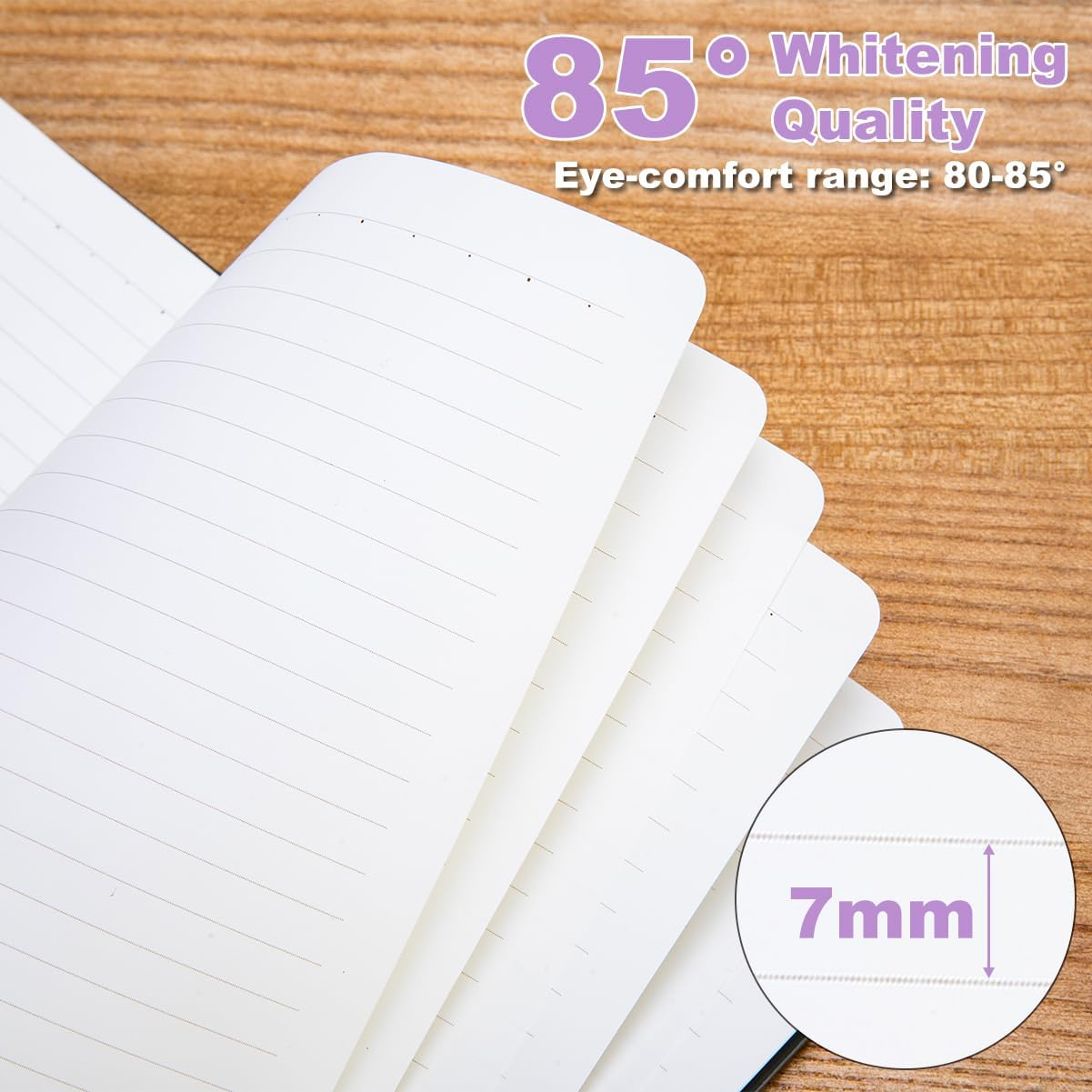 ​​Hardcover Work Spiral Notebook - Lined A5 Journal for Professional Use, Coil Bound with Elastic Closure, Starry Sky Design for Women & Men​​ - Black image number 6