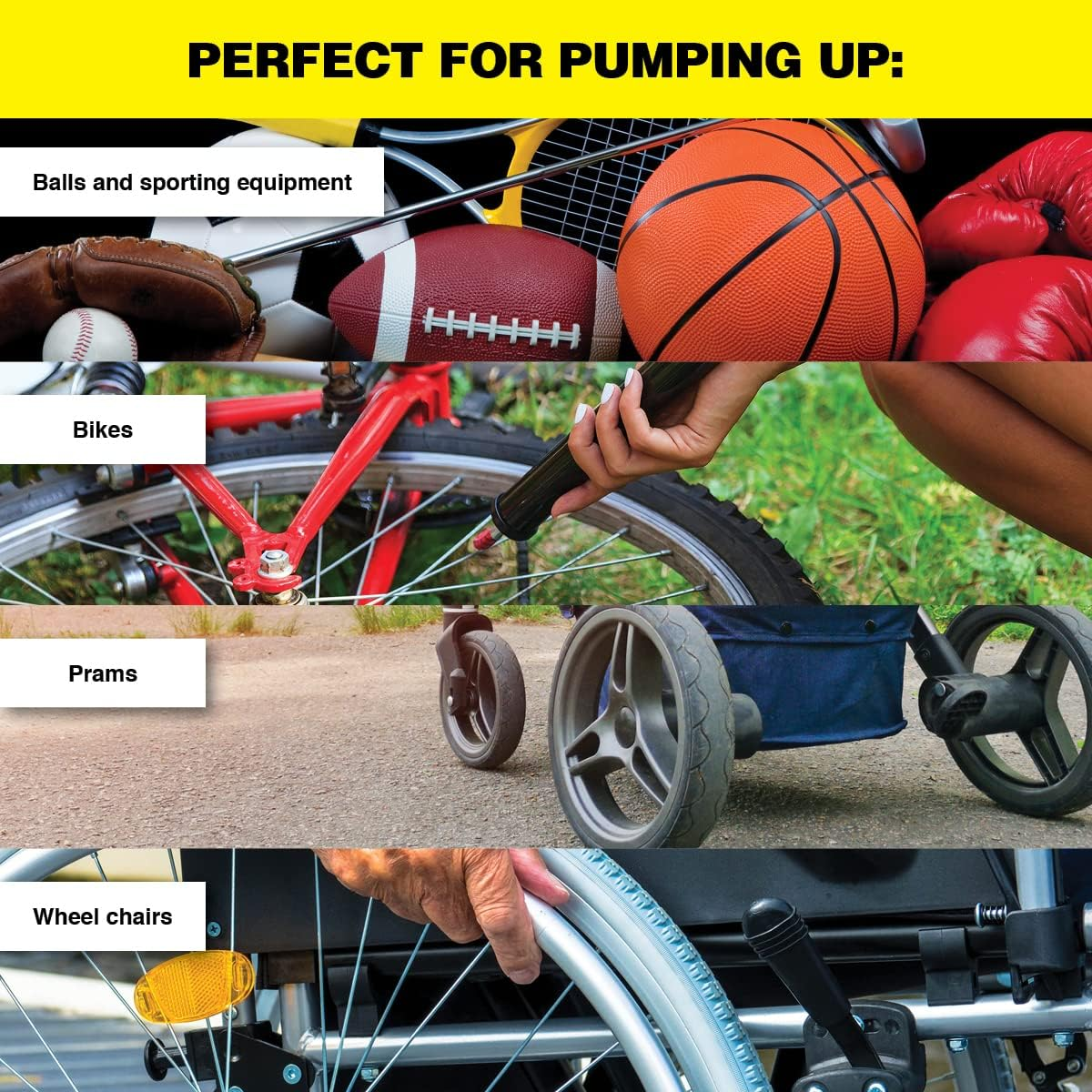 Portable Bicycle Pump, Assorted, 40 Cm Size (Pack of 2) image number 4