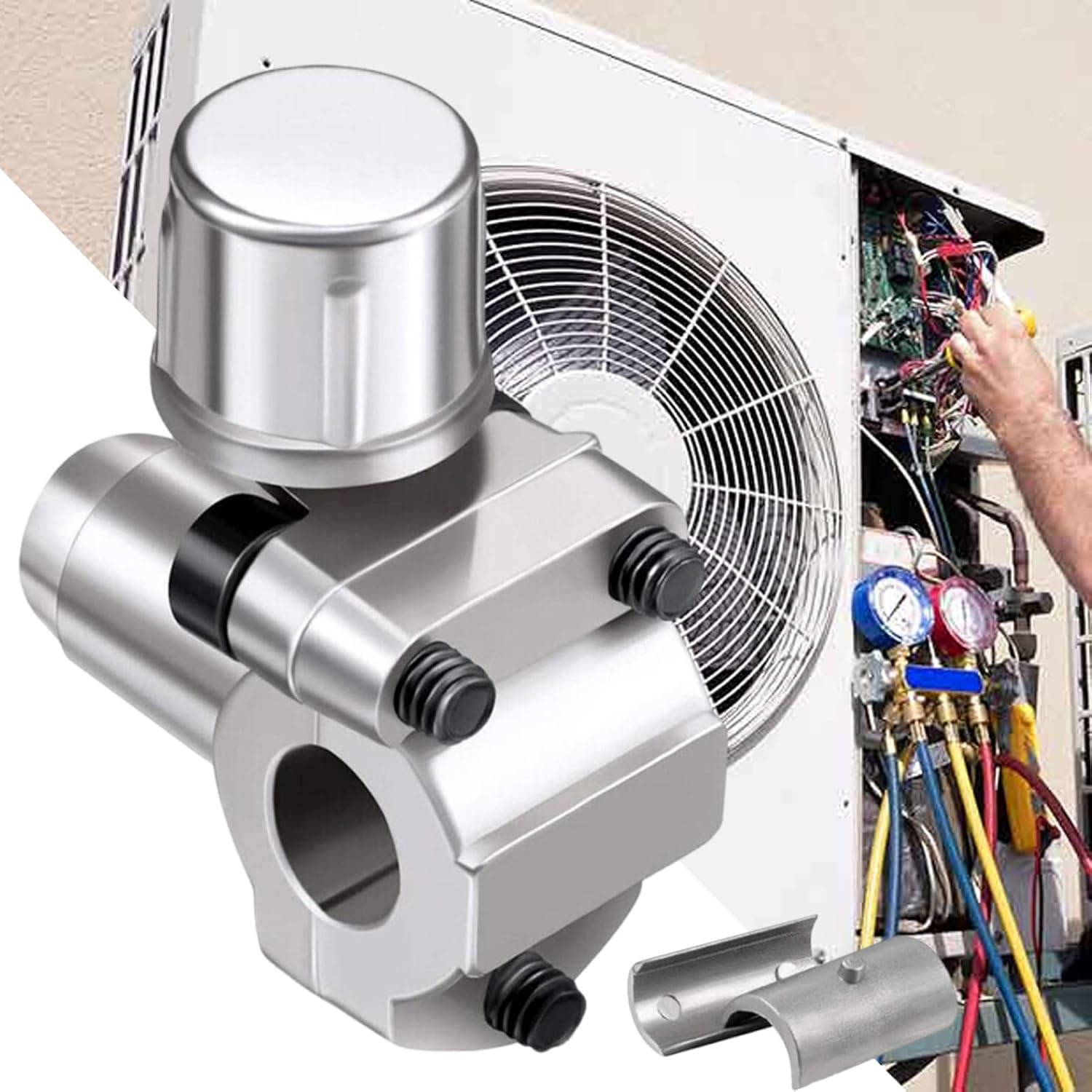 Piercing Valve for Refrigerator - Bullet Piercing Tap Valve Replace,Replacement Parts Set for Ice Maker Home Air Conditioners Plumbing Project image number 2