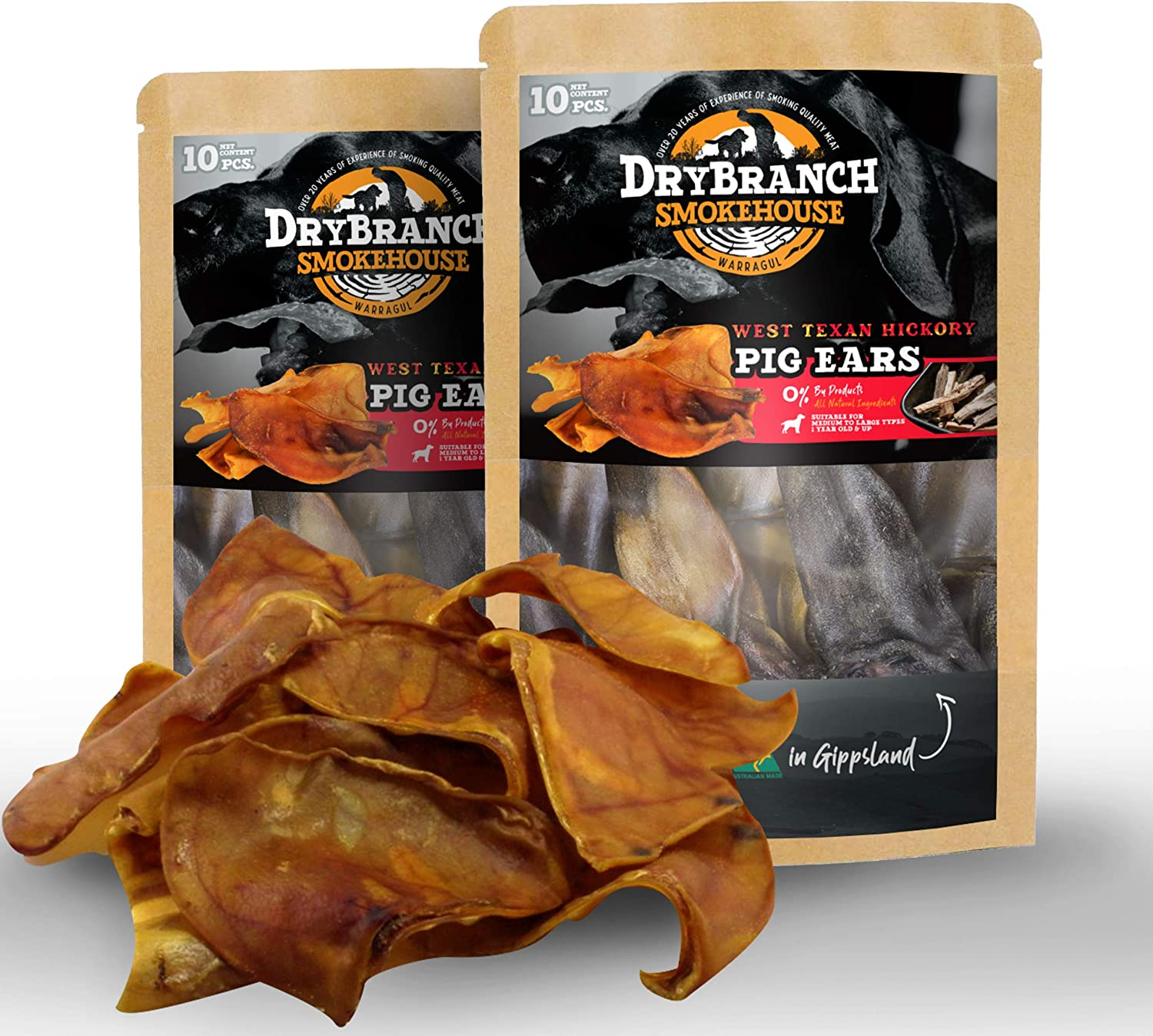 Drybranch Smoked Pigs Ears 50 Pack (50) image number 4