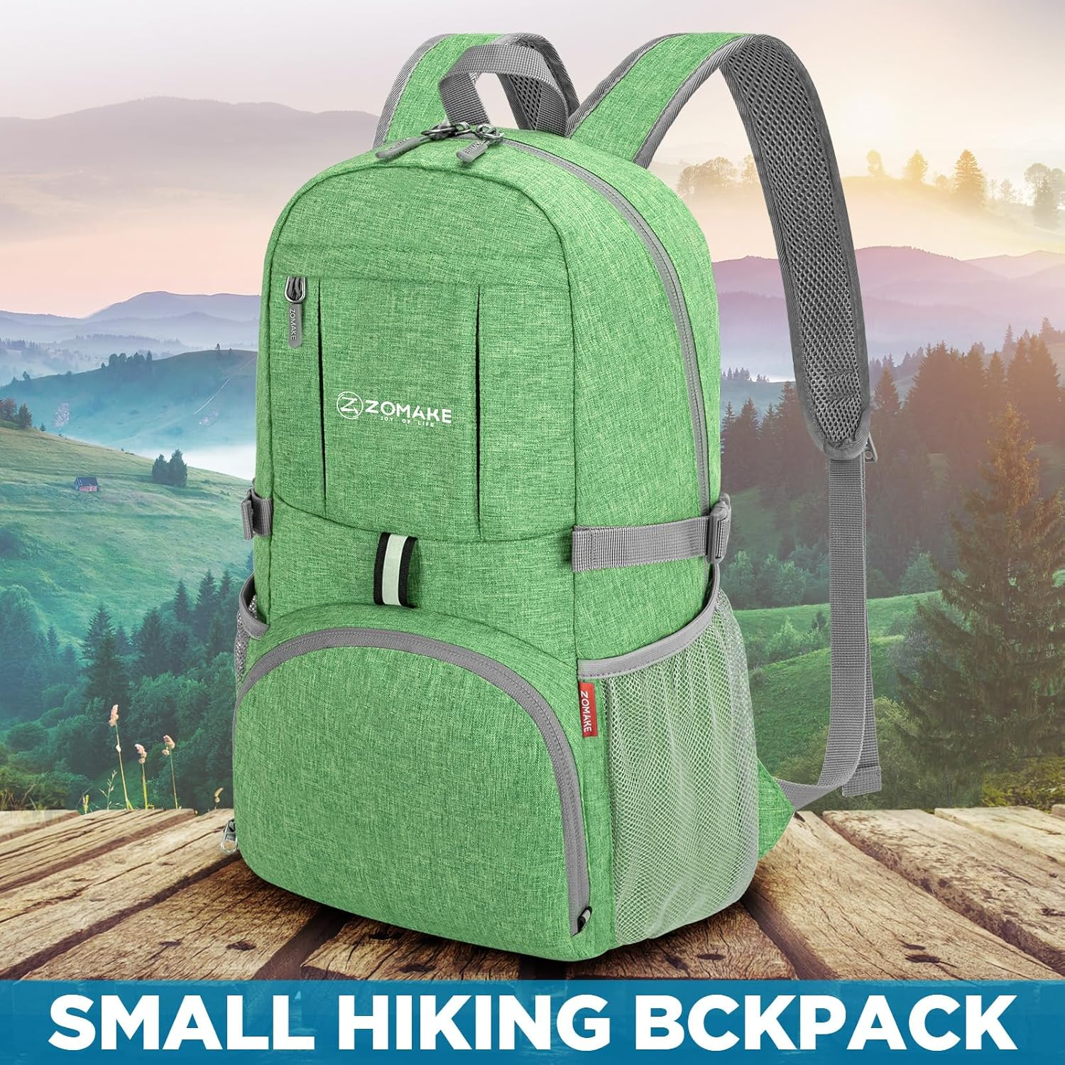 ZOMAKE 25L Foldable Backpack - Lightweight Folding Packs Packable Hiking Daypack for Traveling Walking Outdoor Camping Cycling Holiday Unisex image number 1