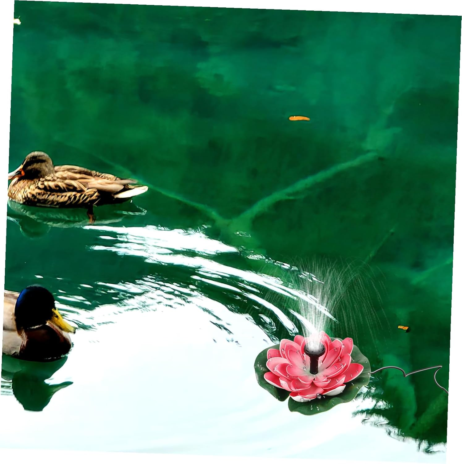 Solar Floating Lotus-Style Fountain Cherry Red Outdoor Water Feature Solar Pool Pump for Garden Landscape Decor image number 1