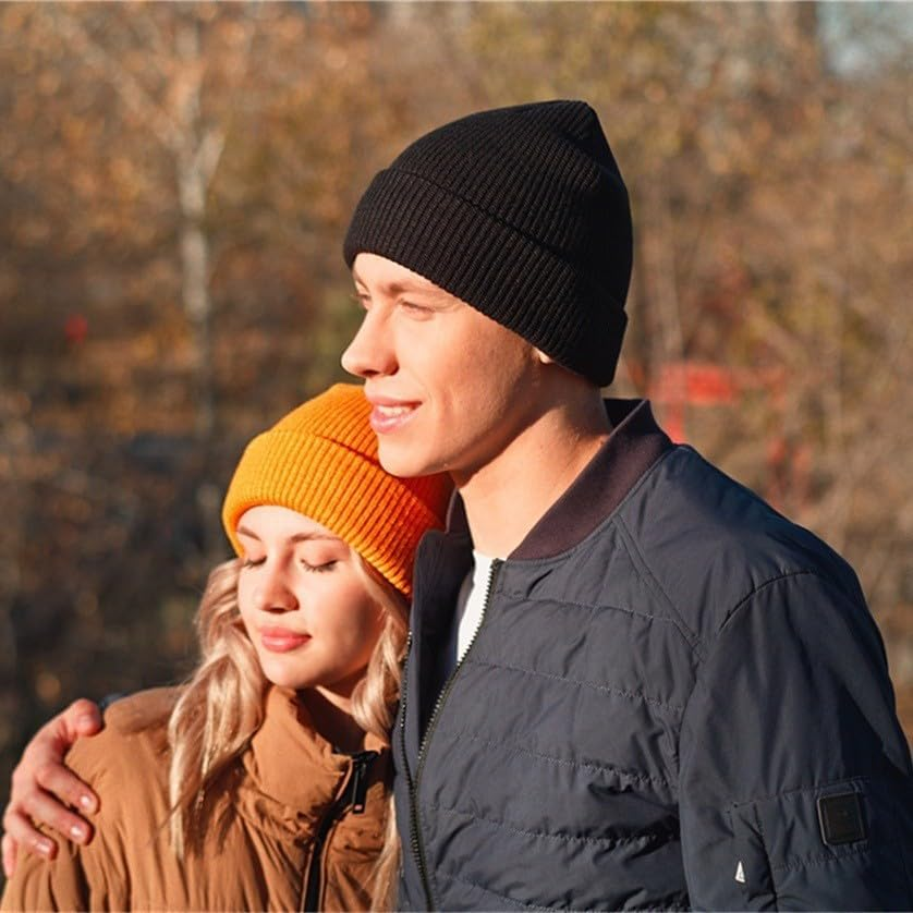 Winter Trawler Fisherman Beanie Men Women Unisex Stylish Plain Docker Skull Hat Roll up Watch Cap Color Pack image number 5