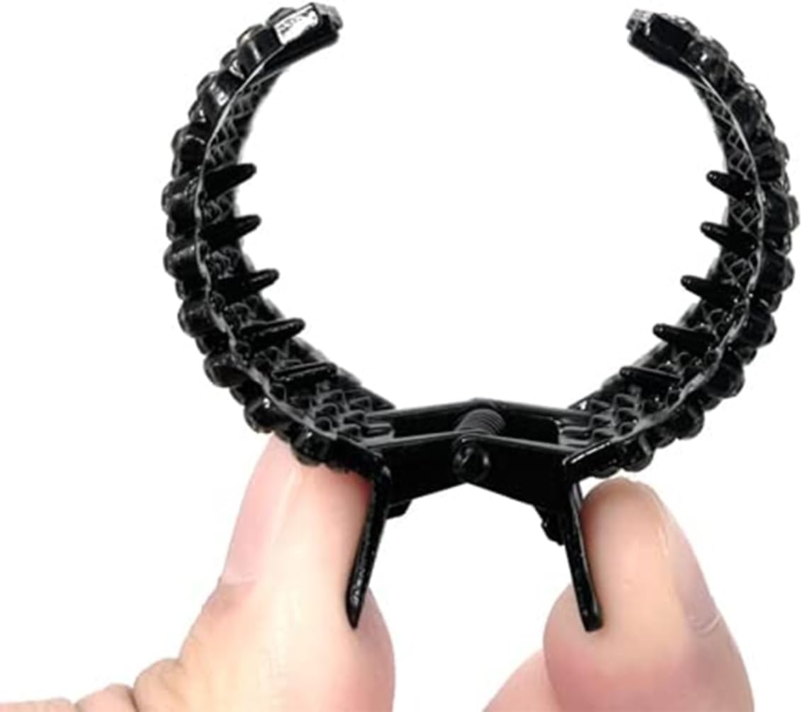 Orivin Small Shark Clips with Rhinestones in 4 Styles - Safe High Ponytail for Thick Long Hair for Women (Gold/Silver/Black/Pearl) image number 5