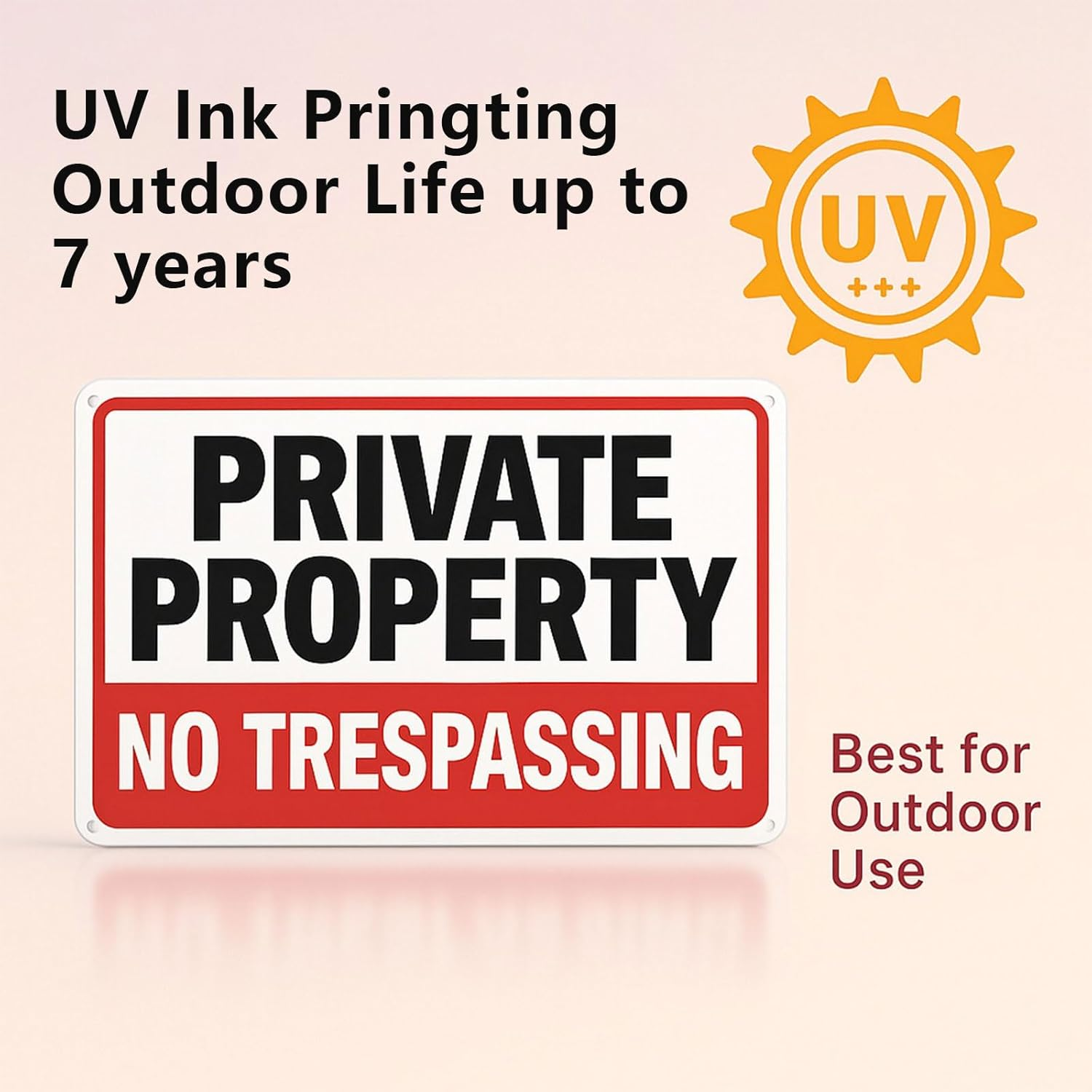 Large No Trespassing Sign, Private Property Metal Sign 10X14 Inch, Rust-Free Aluminum, Durable, Weatherproof, UV Ink Printing - Ruibex (4-Pack) image number 1