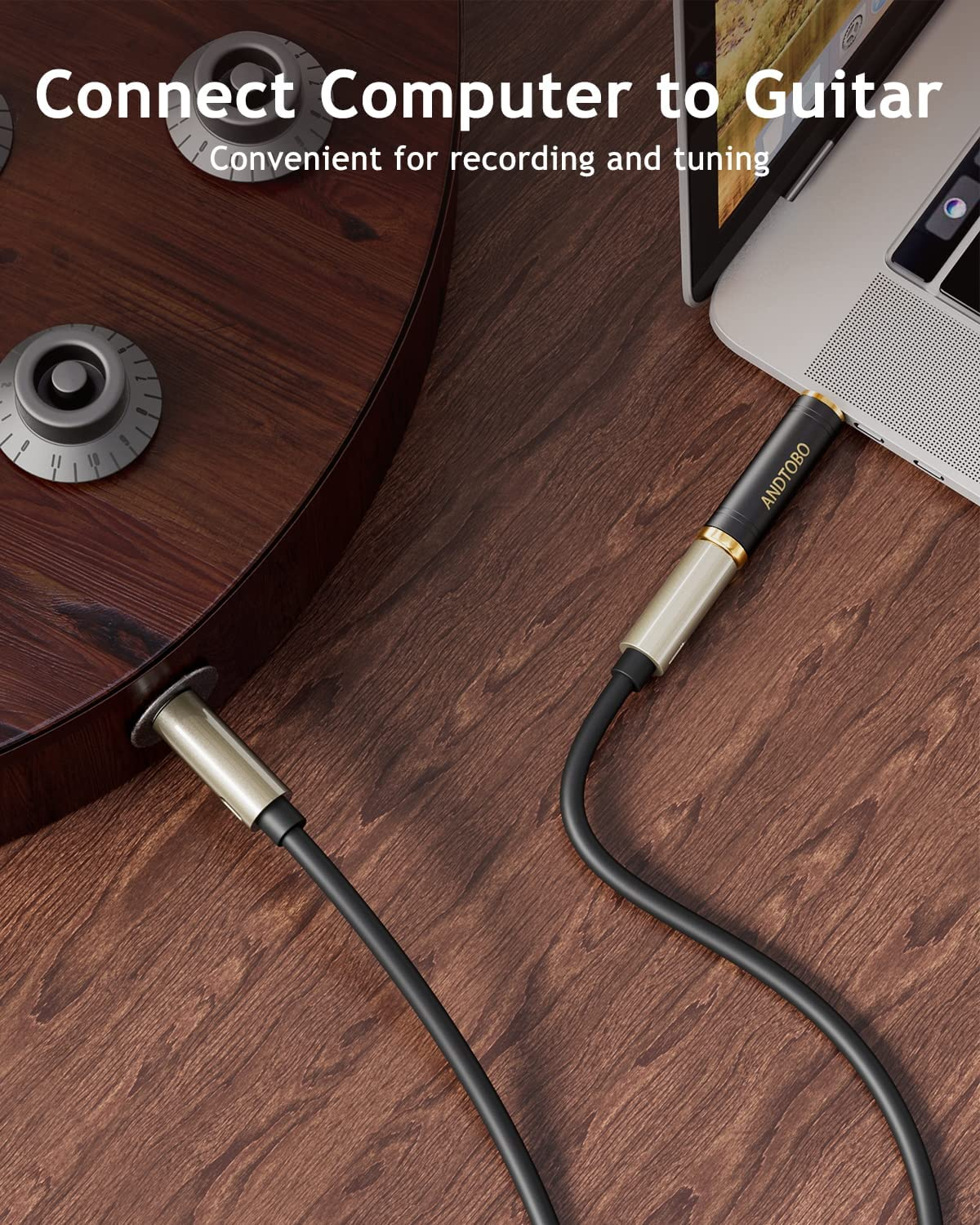 ANDTOBO 1/4'' to 3.5Mm Stereo Pure Copper Headphone Adapter, 3.5Mm(1/8'') Plug Male to 6.35Mm (1/4'') Jack Female Stereo Adapter for Headphone, Amp Adapte, Black 2-Pack image number 4