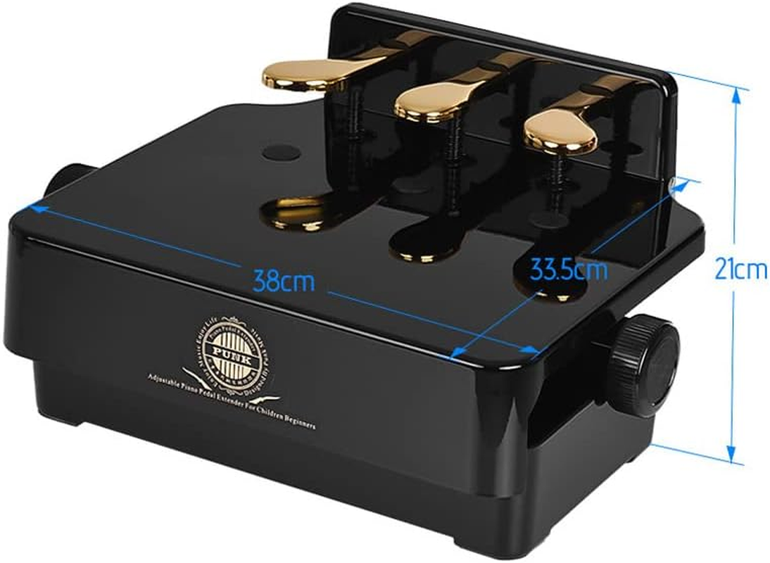 Piano Pedal Extender, Piano Pedal Extender Bench for Kids Adjustable Height with 3 Pedals Children Piano Teaching Aid Accessory image number 1