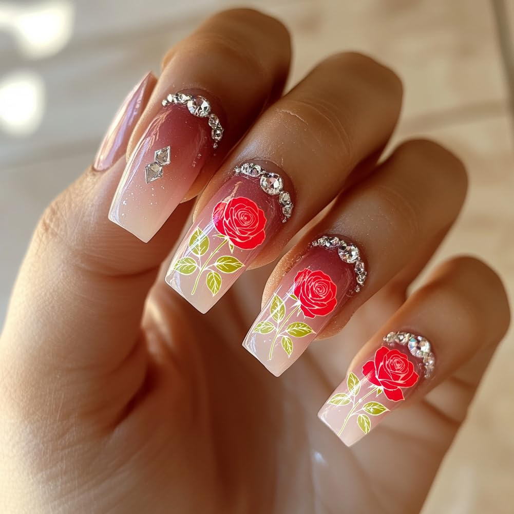 PH Pandahall Pack of 9 Floral Theme Nail Stamping Plates Sunflowers Nail Art Designs Rose Tulip Manicure Art Stencil Bouquet Nails Design Template Leaves Stamp Templates for Women Manicure image number 5